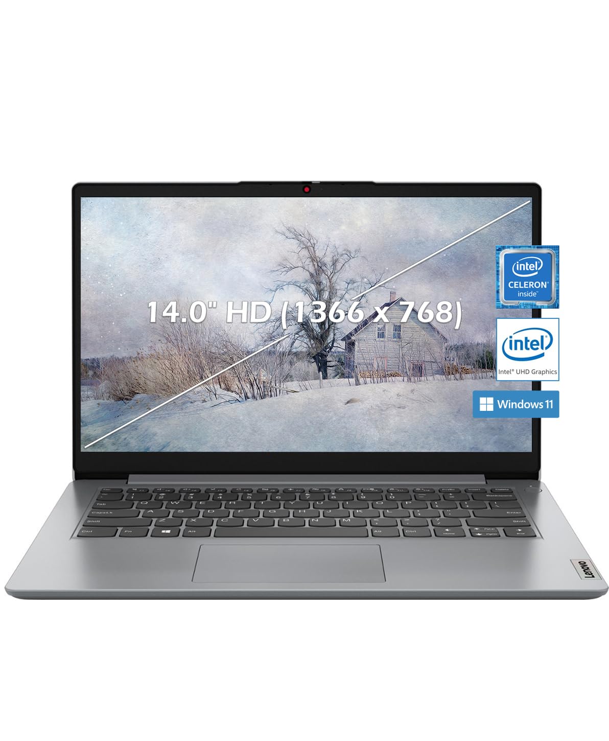 Lenovo Ideapad 1 14 Laptop, 14.0'' Hd(1366 X 768) Screen, Intel Celeron N4020, 4Gb Ram, 256Gb Storage(128Gb Emmc+128Gb Card), In