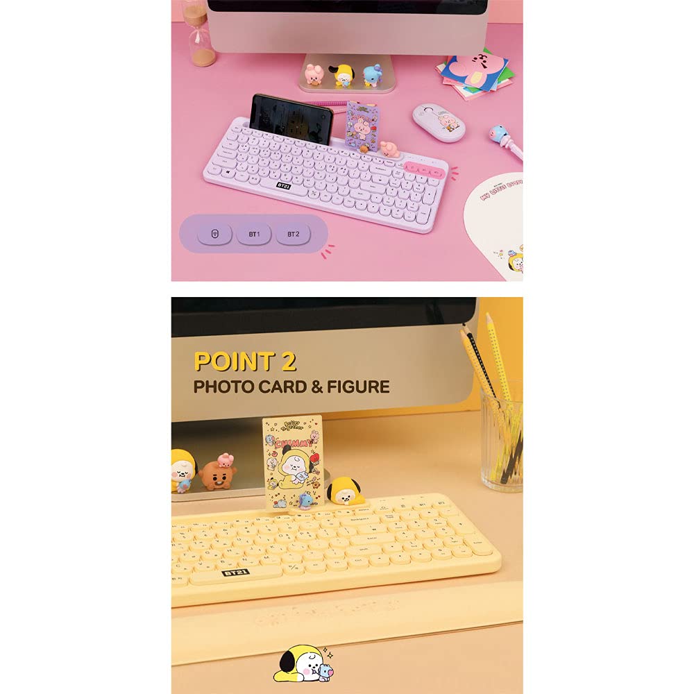 Bangtan Bt21 Baby Multi Pairing Wireless Keyboard My Little Buddy (Tata)
