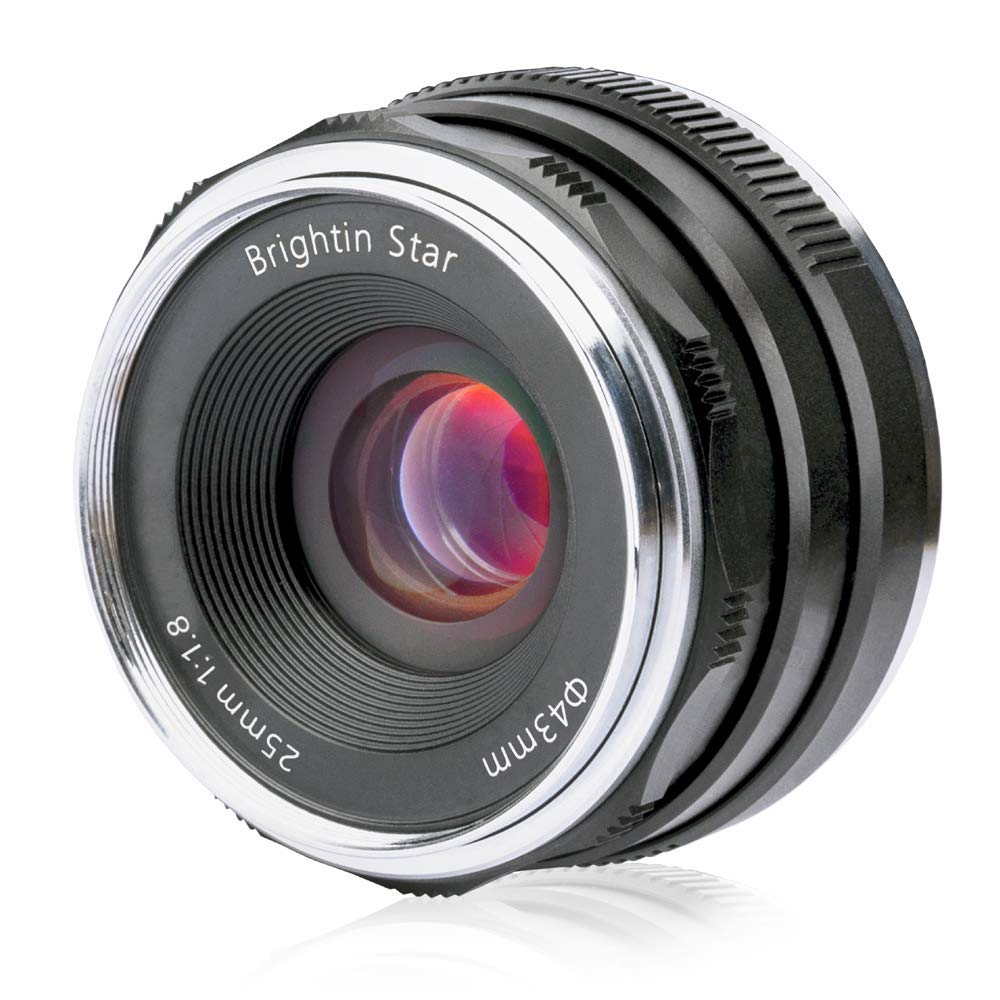 Brightin Star 25Mm F1.8 Wide Angle Manual Focus Prime Lens For Fujifilm Xf Mount Mirrorless Cameras  Aps C Mf Large Aperture Fix