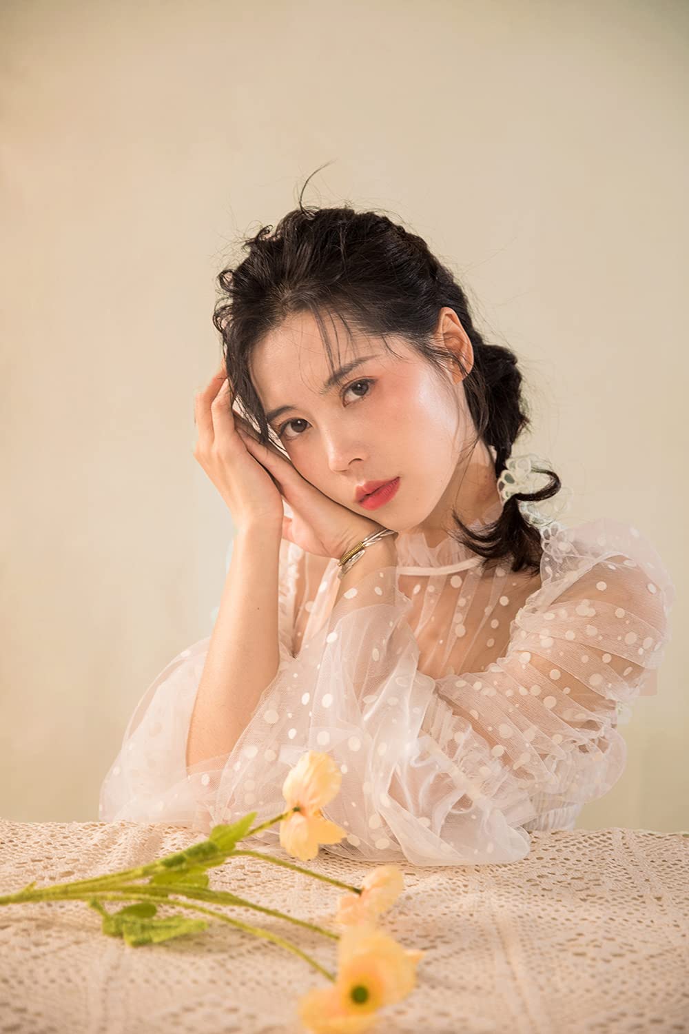 Kate Beige Photography Backdrops Abstract Photo Backdrop Poratrait Background For Photoshoot, 5X7Ft