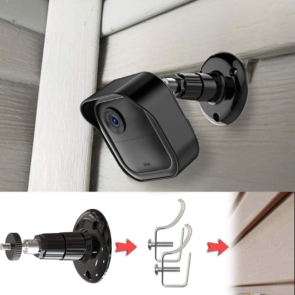 Hibezos Blink Outdoor Vinyl Siding Mount With Waterproof Case, No Hole Needed Mounting Bracket And Full Weather Proof Cover For All New Blink Outdoor Security Camera System(3 Pack)