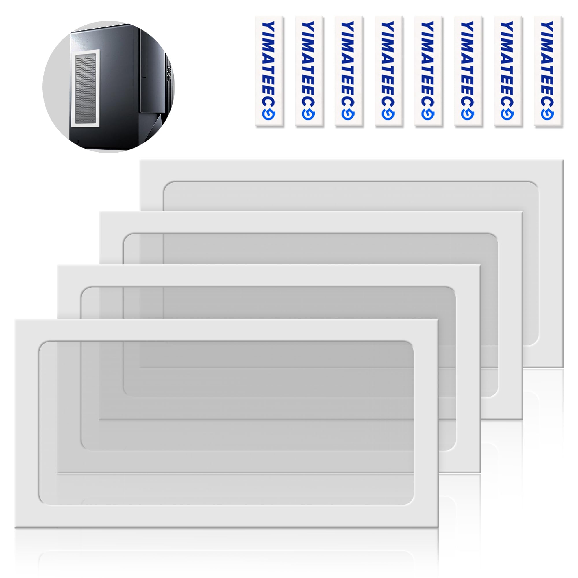 Yimateeco Dust Filter Pc 240Mm For Computer Cooler Fan/Psu/Routers Nylon 80 Mesh, Magnetic Frame Pc Fan Dust Mesh Pc Cooler Filt