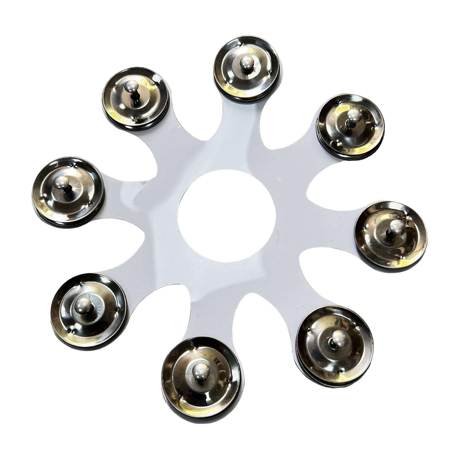 SECRET DESIRE Hi Hat Tambourine High Performance Drum Hi Hat Bells for Crashes Stacks Rides White