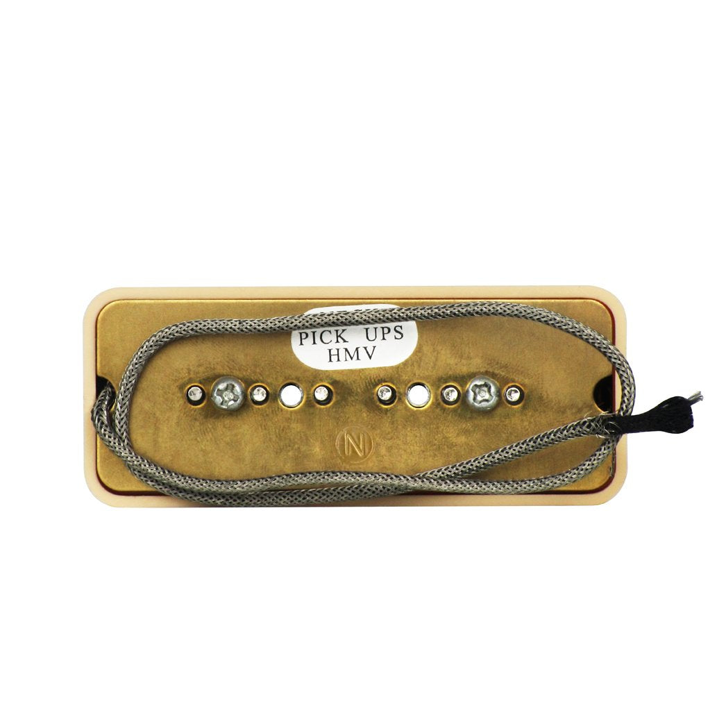 Fleor Alnico 5 Single Coil Pickup Soap Bar Pickups Cream P90 Neck & Bridge Pickup Set