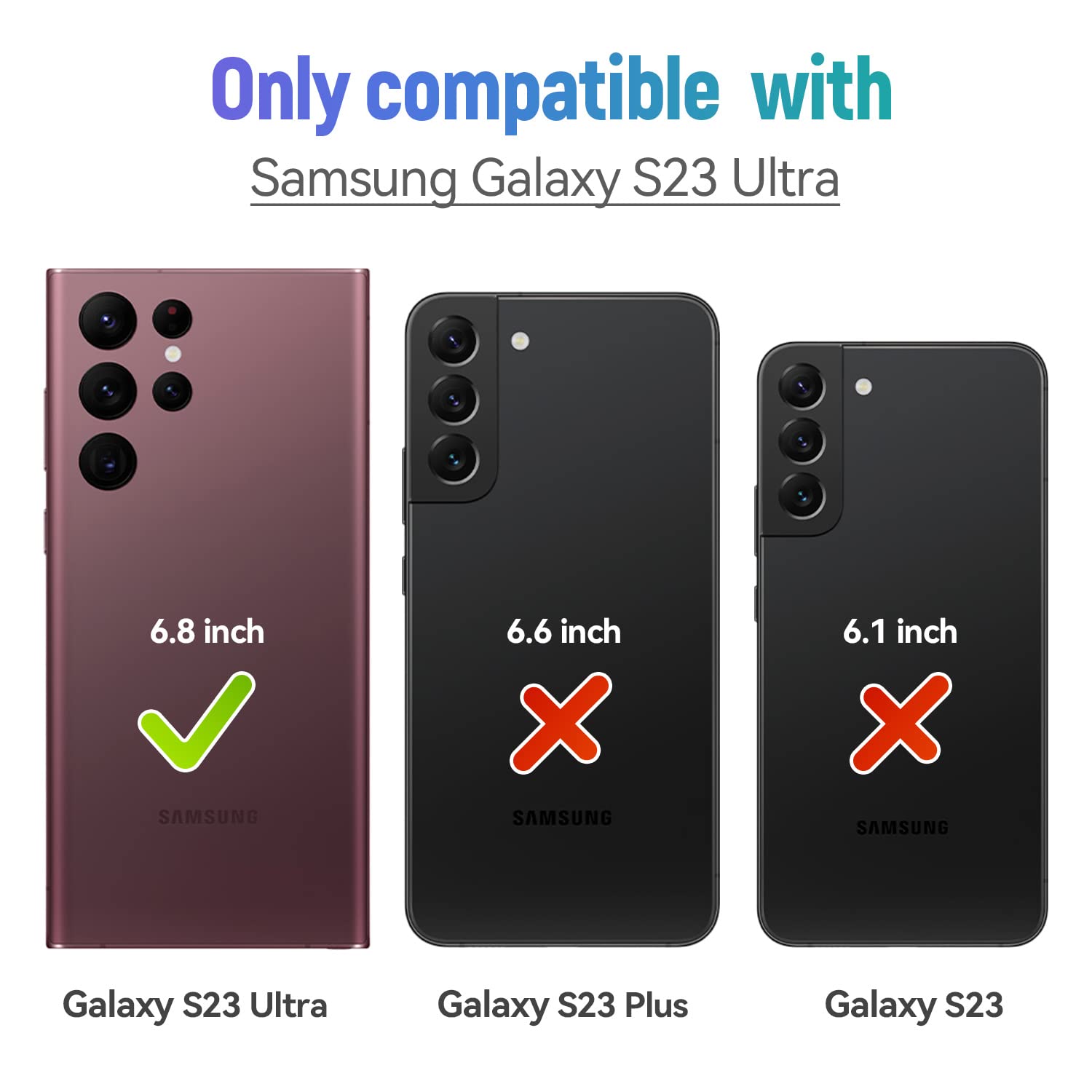 Zoeii S23 Ultra 5G Case,S23 Ultra Phone Case,[Military Grade Anti Drop] Galaxy S23 Ultra Case, Flexible Bumper Shockproof Phone,