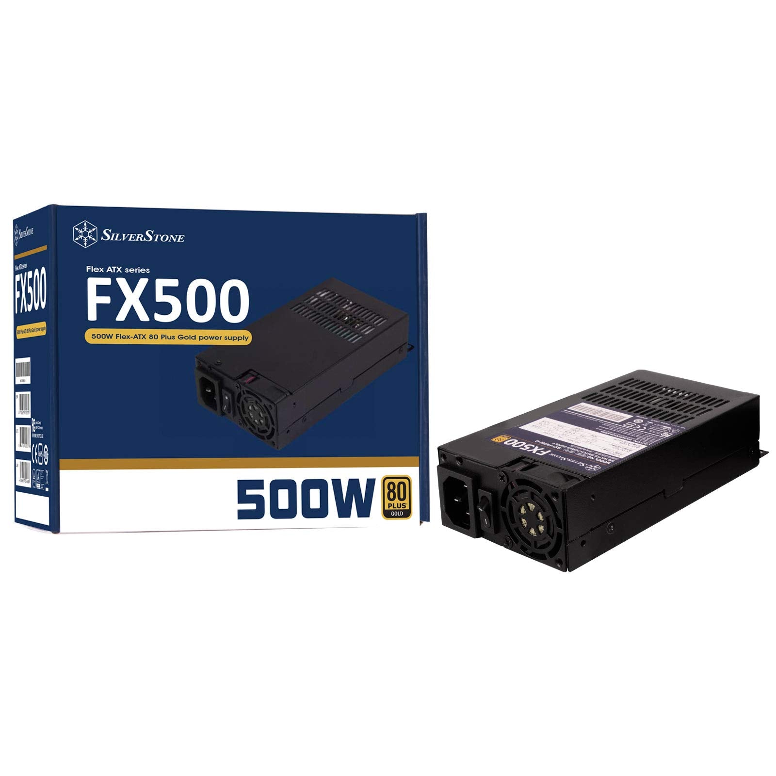 SilverStone Technology FX500G, 500W Flex ATX 80 Plus Gold Power Supply, SSTFX500G