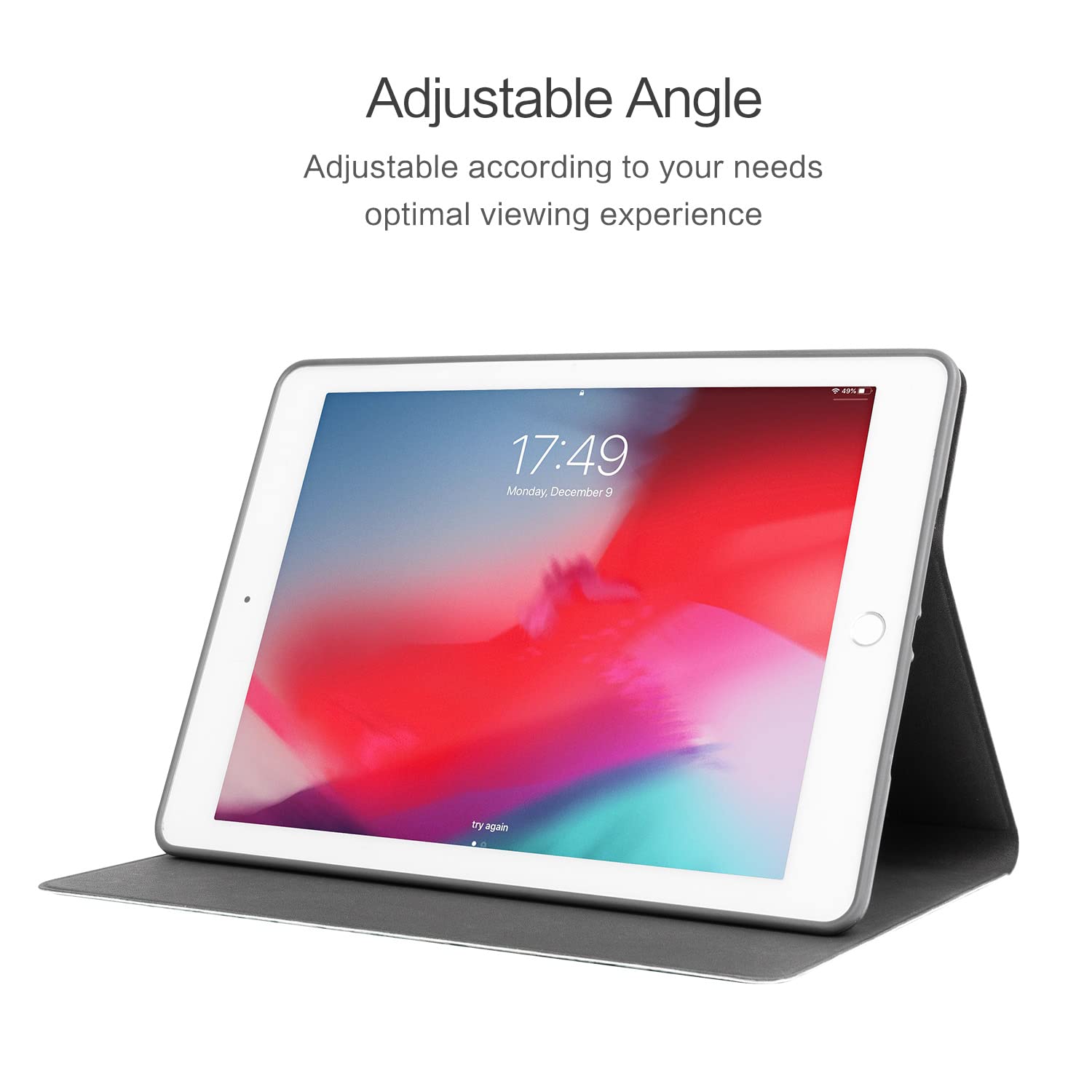 Ipad 5Th/6Th Generation Case,Ipad 9.7 Cover, Ipad Air 1/2 Case, Vimorco Premium Leather Folio Adjustable Stand Smart Cover With