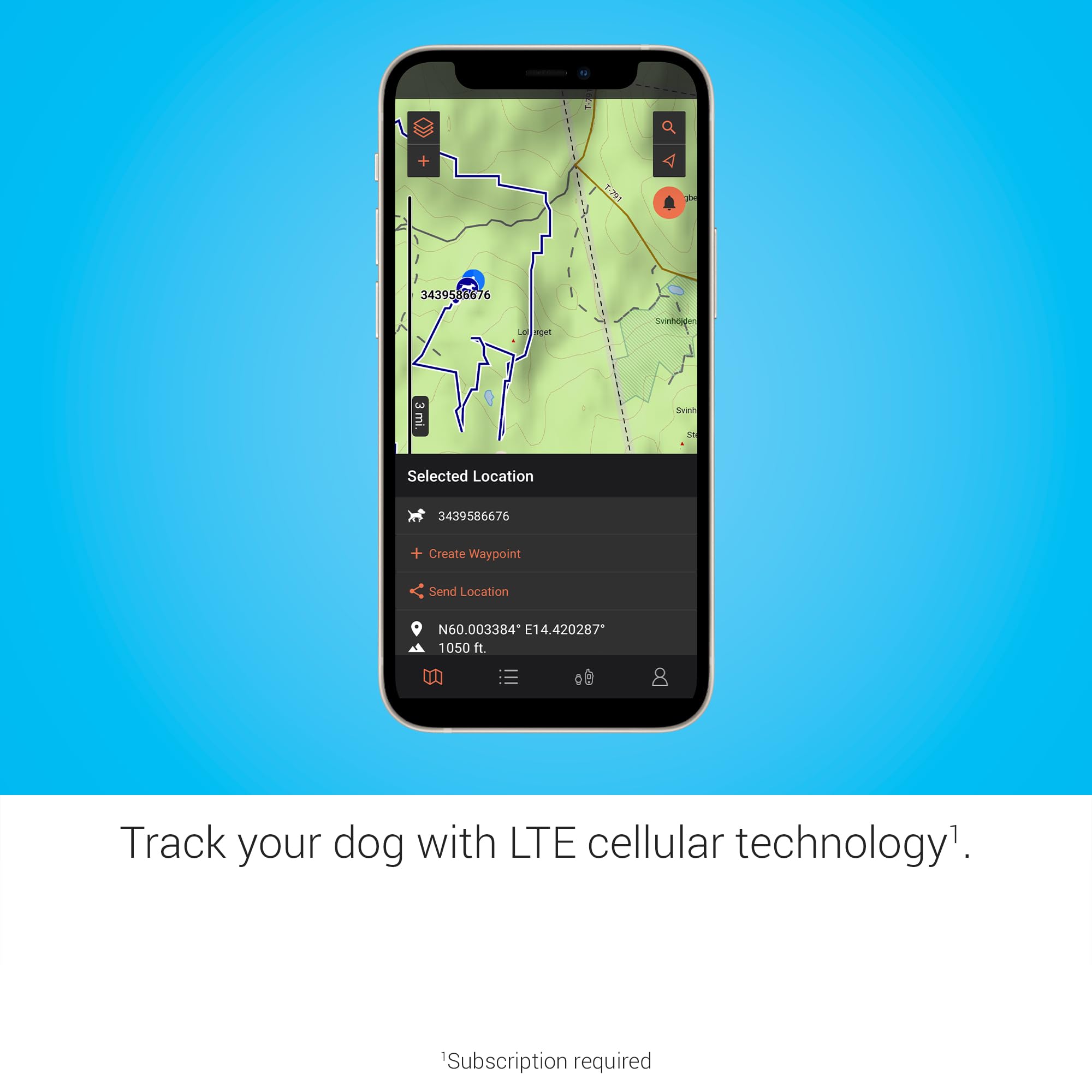 Garmin Alpha Lte, Cellular Technology Dog Tracker, See Your Dogs Movements On Your Compatible Smartphone Or Integrate It With Y