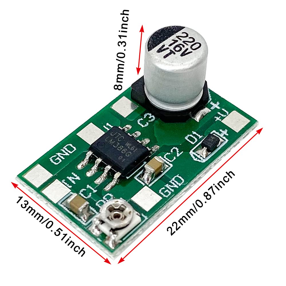 2Pcs Dc 3V 12V 5V 6V 9V Lm386 Mini Audio Power Amplifier Board Mono Micro Amp Module 750Mw Adjustable Volume