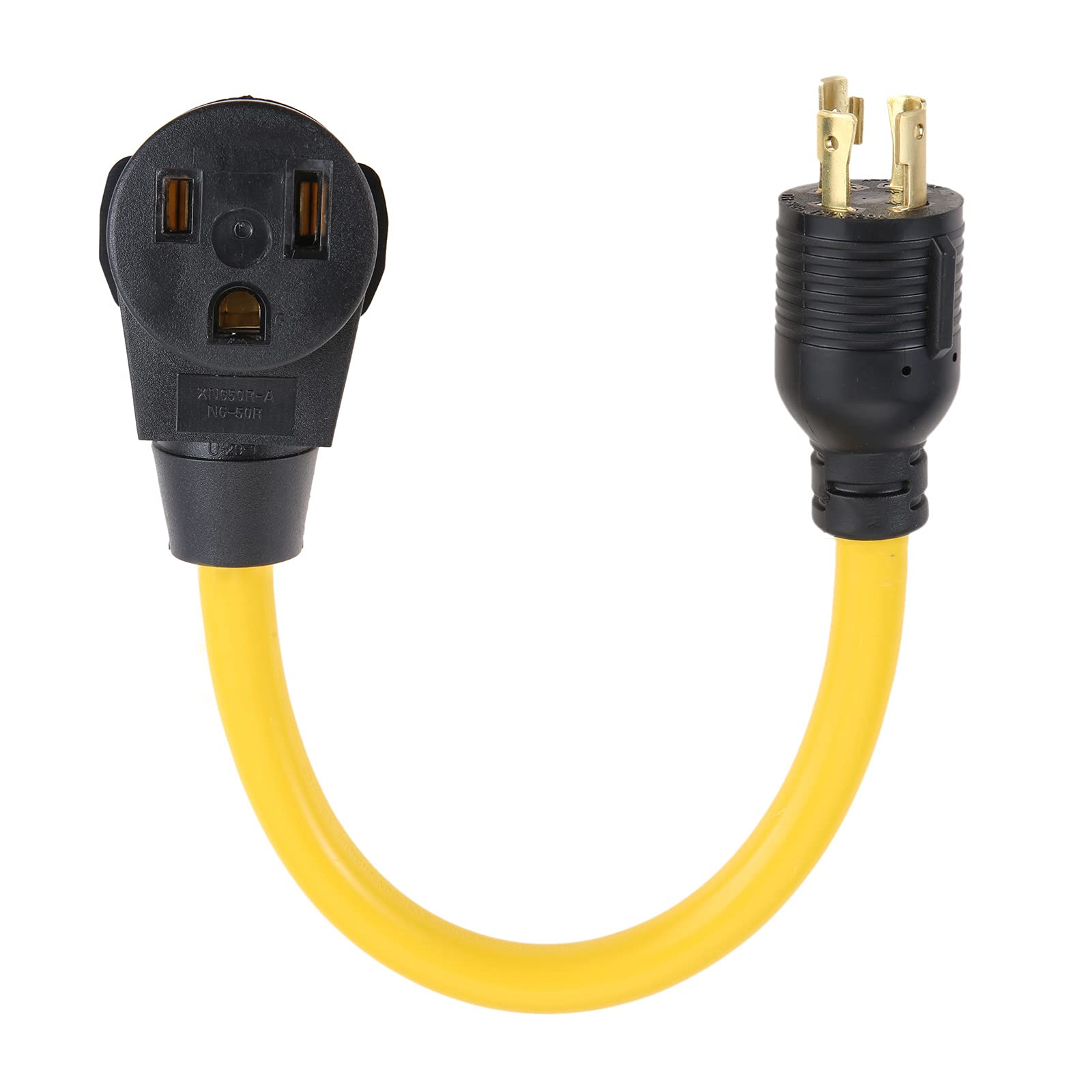 Nema L14 30P To 6 50R Generator Power Cord Welder Adapter, 1.5Ft 4 Prong To 3 Prong Generator To Welder Adapter Power Cord 125/2