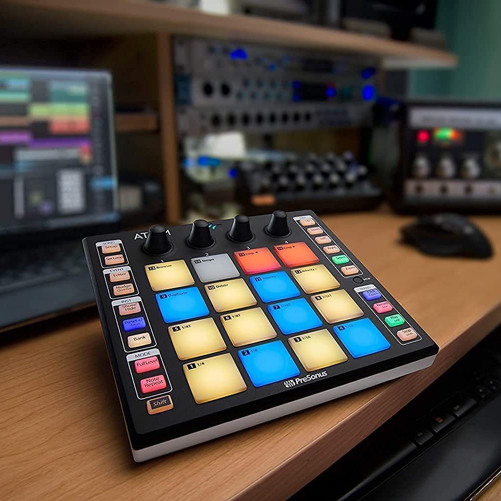 Presonus Atom Production & Performance Midi Pad Controller With Studio One Artist And Ableton Live Lite Recording Software