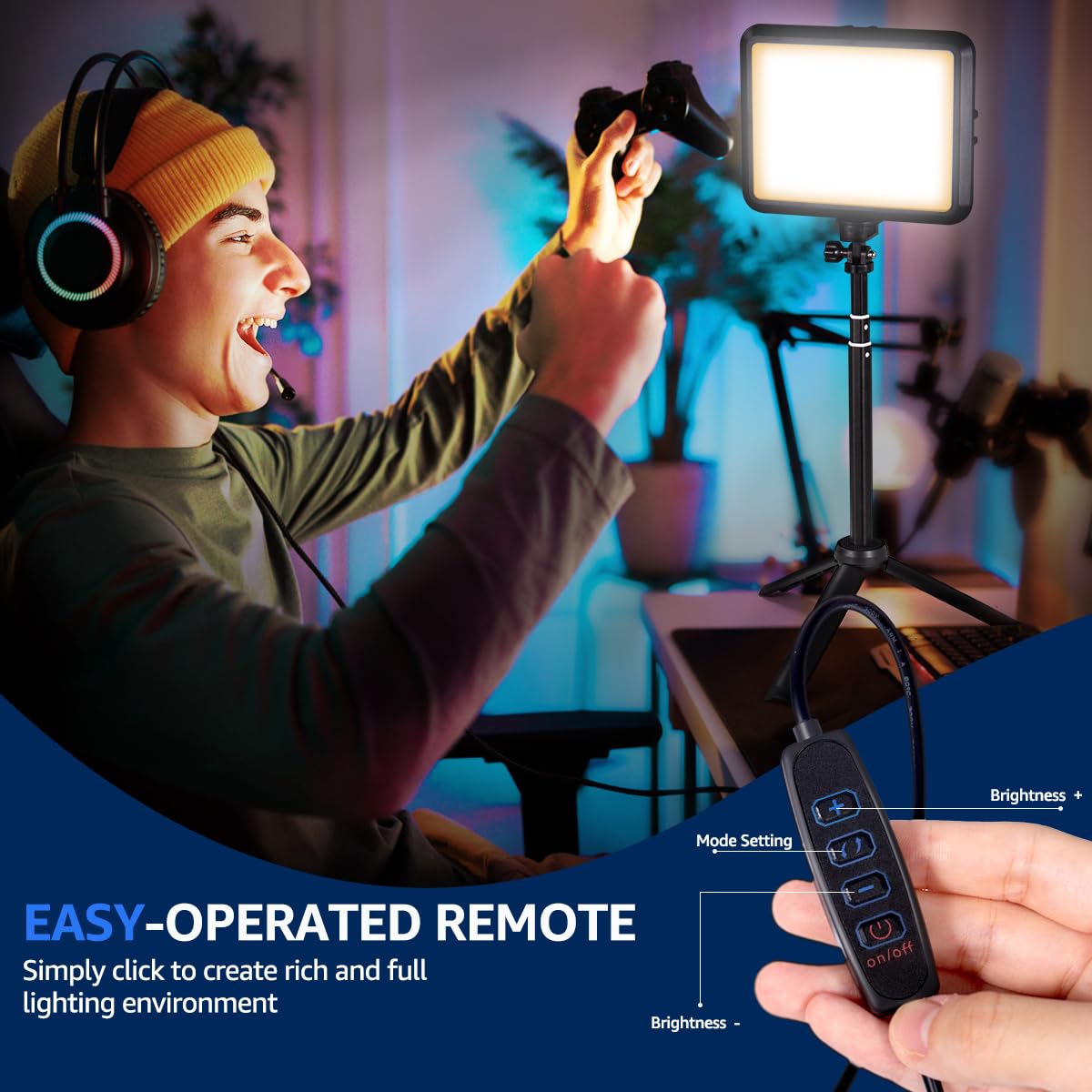 Led Photography Lighting Kit, Niceveedi 2 Pack 8    Portable Video Light With Adjustable Tripod Stand, 2800K 6500K Dimmable Soft