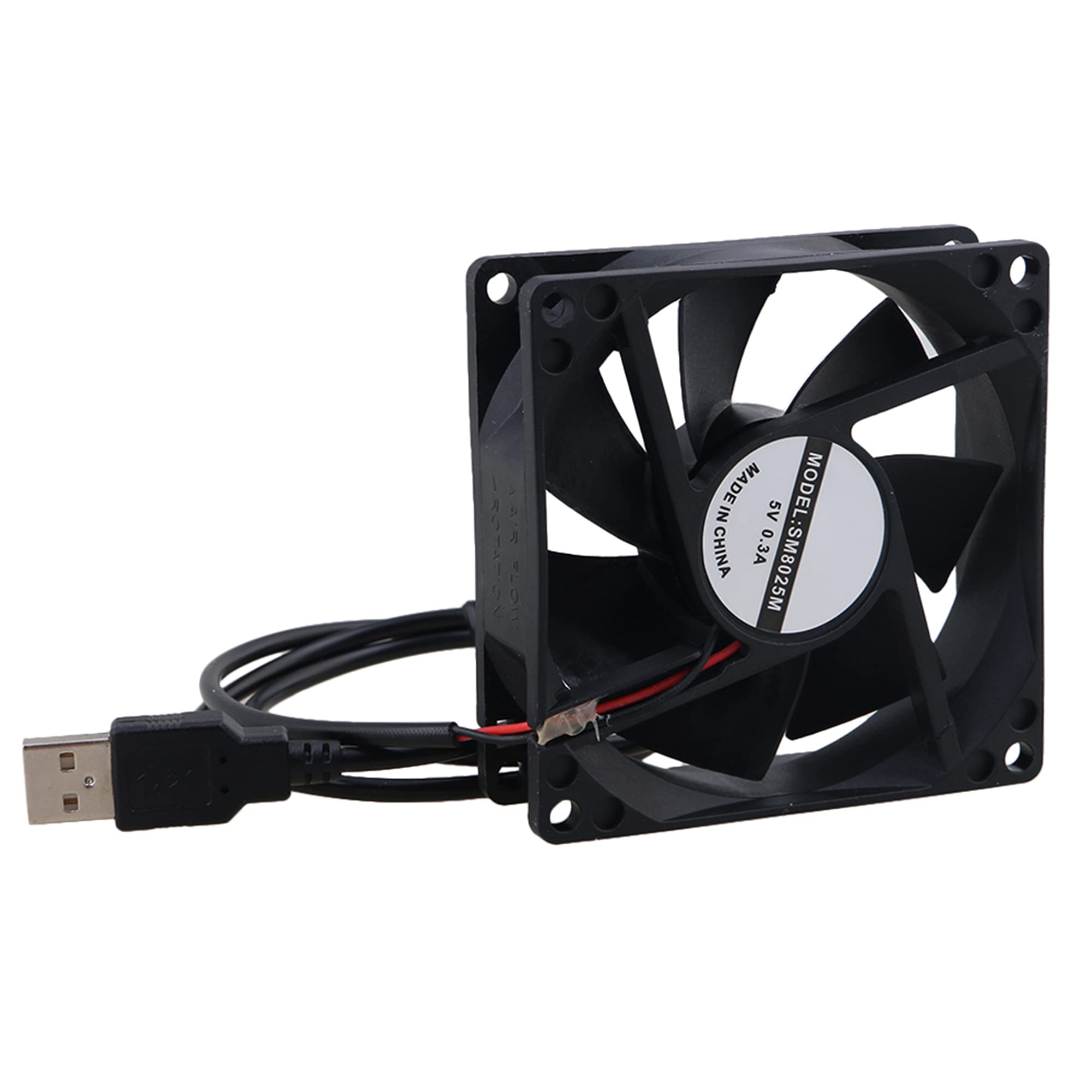 Rdexp Black 5V Usb Power Silent Computer Cooling Fan For Computer Case Cpu Cooler