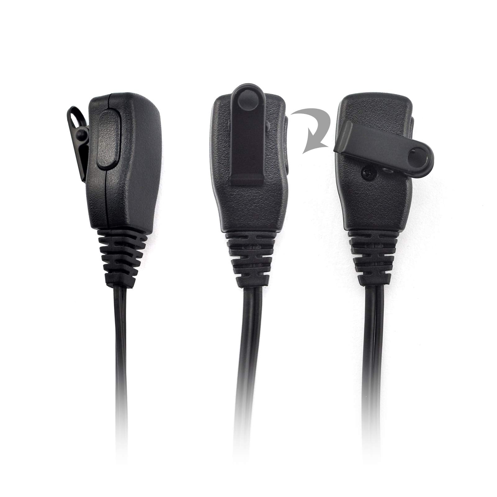 [5 Pack] Promaxpower 1.5 Wire Security & Surveillance Clear Acoustic Tube Earpiece Headset With Ptt Button Mic For Motorola Radi