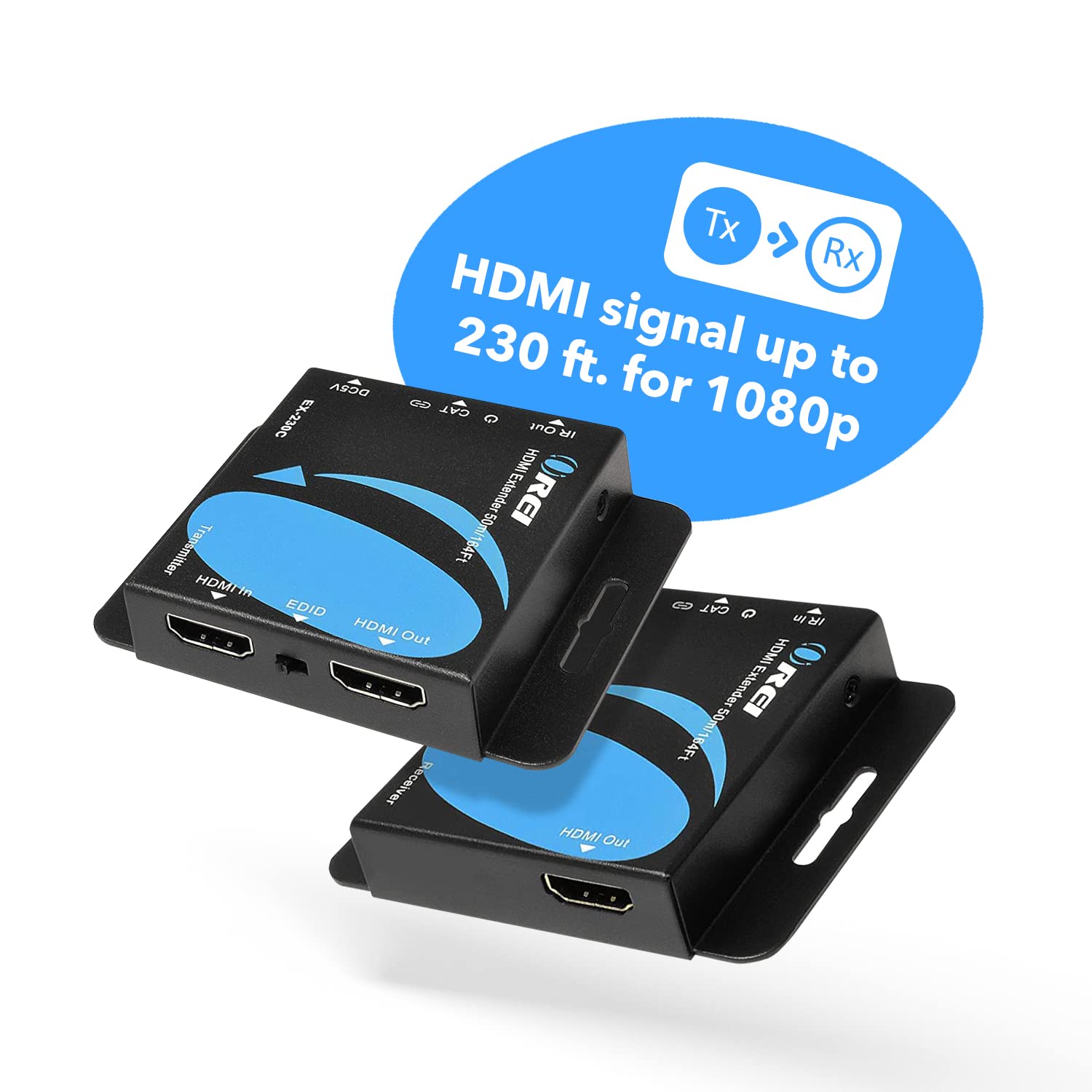 Orei Hdmi Extender Over Cat6/7 Ethernet, 4K@30Hz Up To 130 Ft & 1080P Up To 230 Ft With Ir   Ex 230Pro