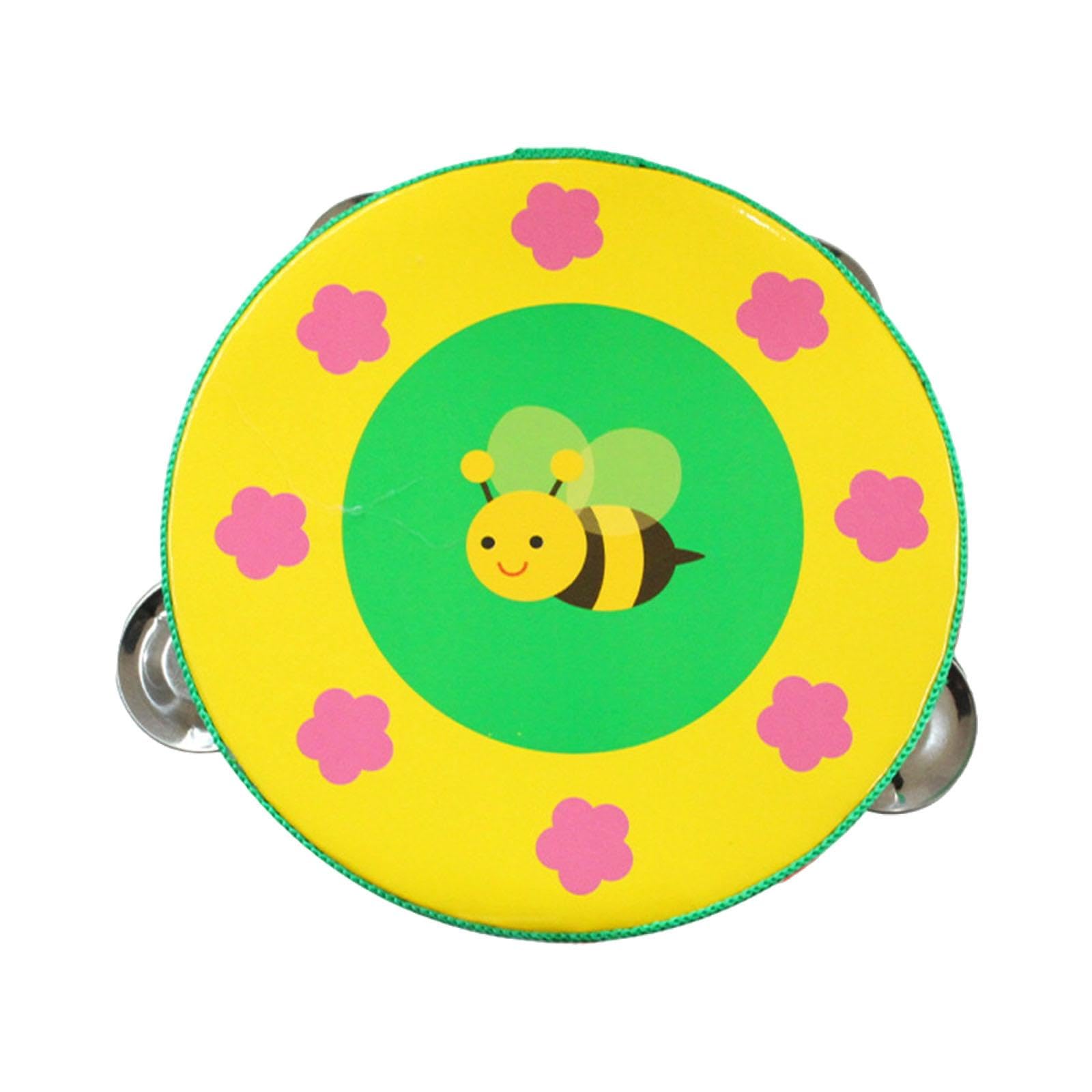 BNFWood Handheld Tambourines Handbell Educational Toy for Dancing Game Toys KTV 15cm Bee|Musical Instruments & Gear | Percussion