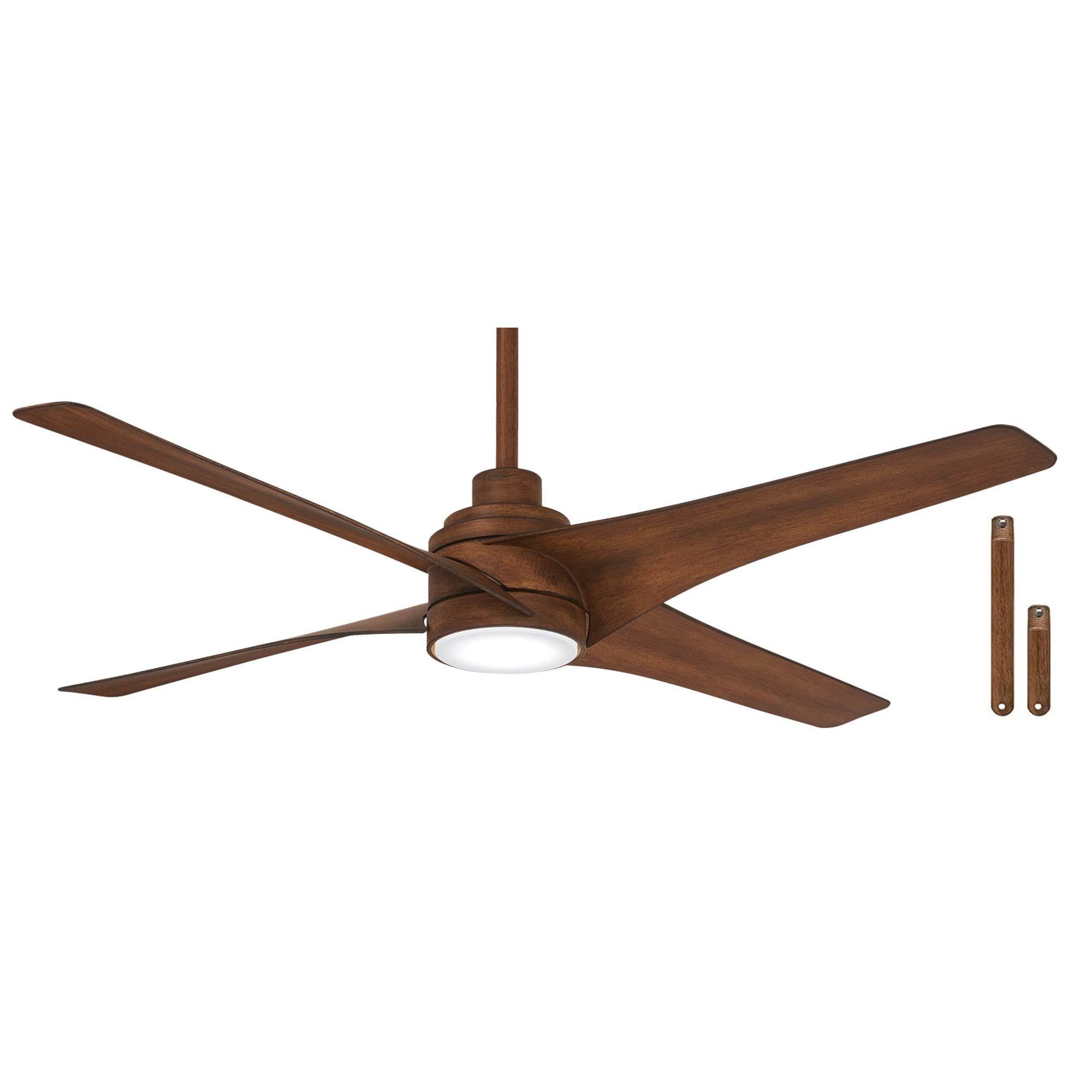 MINKA-AIRE F543L-DK Swept 56 Inch Ceiling Fan with Integrated 20W LED Dimmable Light and Additional 3.5 Downrod in Distressed Ko