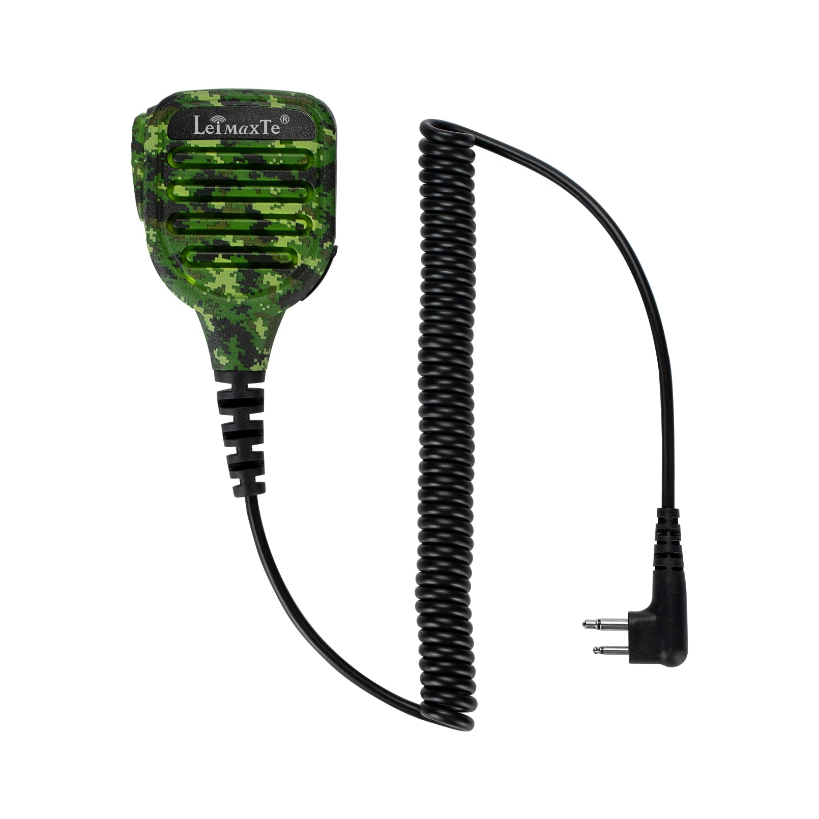 Leimaxte Two Way Radio Speaker Microphone Compatible With Motorola Cp200,Gp300,Cls1110,Cls1410 Waterproof Ip56 Walkie Talkie With Ptt And 3.5Mm Jack Camouflage Green