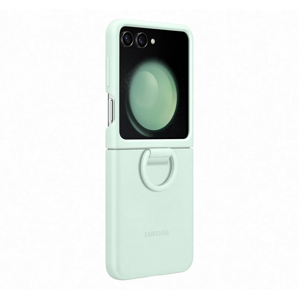 Samsung Galaxy Official Silicone Case With Ring For Z Flip5, Ocean Green