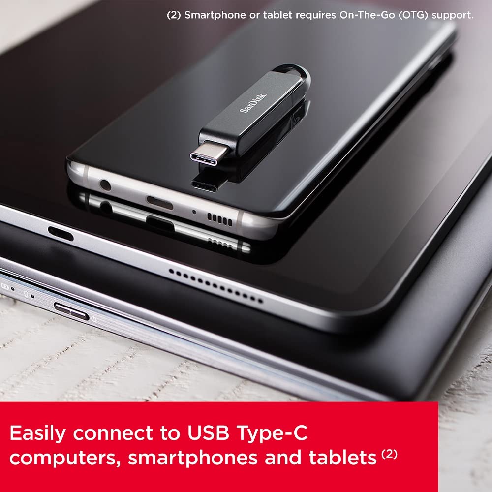 Sandisk 256Gb Ultra Usb Type-C Flash Drive - Sdcz460-256G-G46, Black