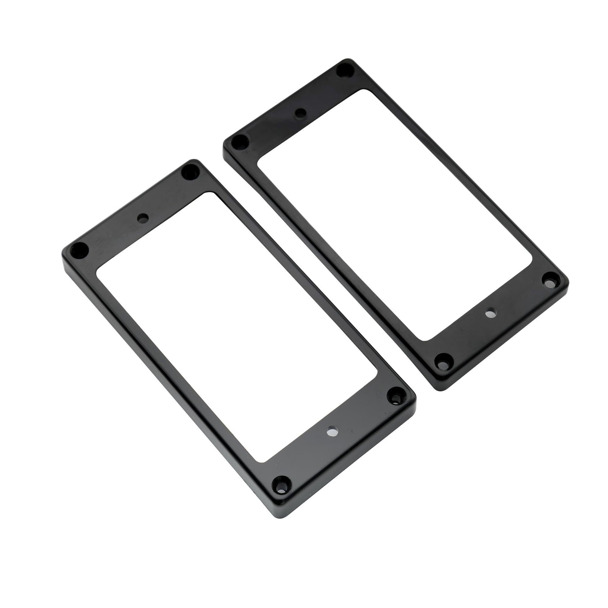 Musiclily Pro Plastic Curved Bottom Humbucker Pickup Rings Neck Bridge Pickup Frame Set For China Made Epiphone Electric Guitar,