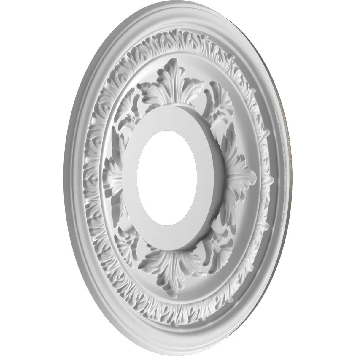 Ekena Millwork 13Od X 3 1/2Id X 3/4P Baltimore Thermoformed Pvc Ceiling Medallion (Fits Canopies Up To 5 1/4), Aged Dark Steel