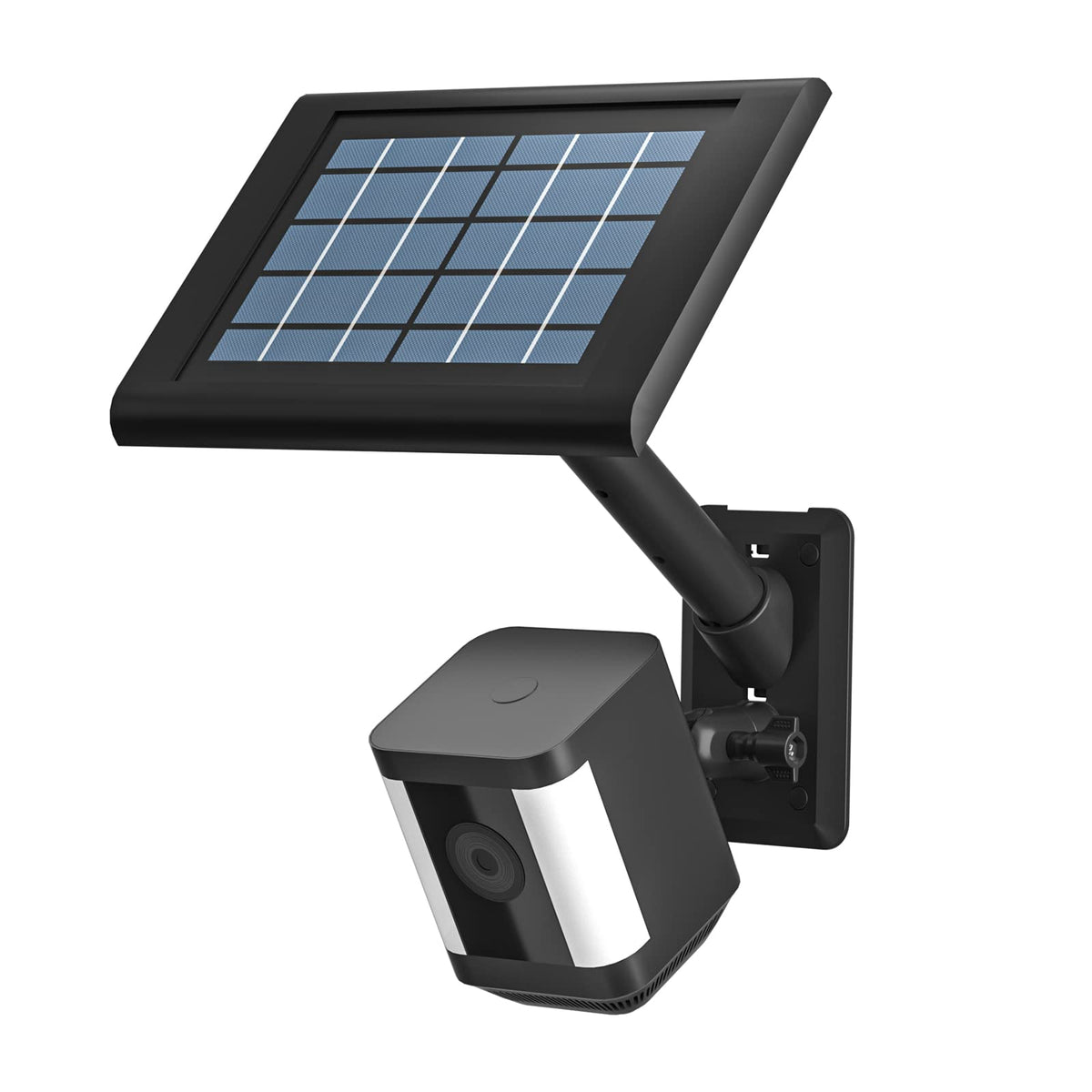 Holaca 2 In 1 Wall Mount Bracket For Stick Up Cam Pro Solar Panel, Spotlight Cam Pro/Plus And Stick Up Cam Battery/Wired Outdoor Mount Accessories For Ring Super Solar Panel (Black)