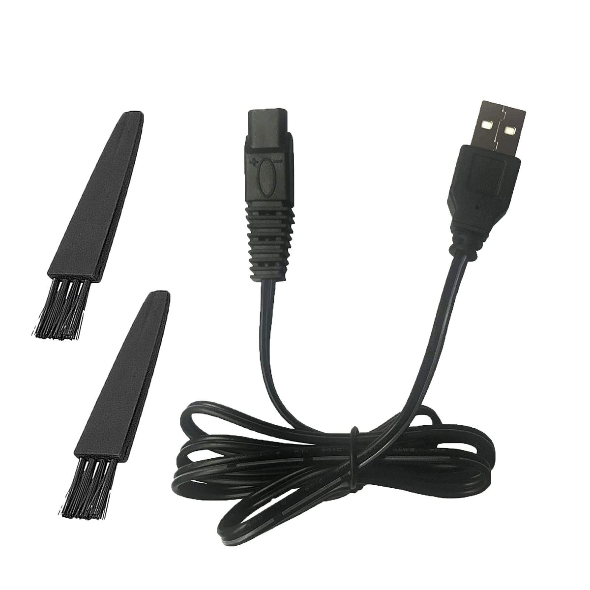 Linmei Shaver Charger Usb Cord For Microtouches Solo Electric Shaver Solo Trimmer Usb Charging Cable 31.5 In With 2 Cleaning Bru