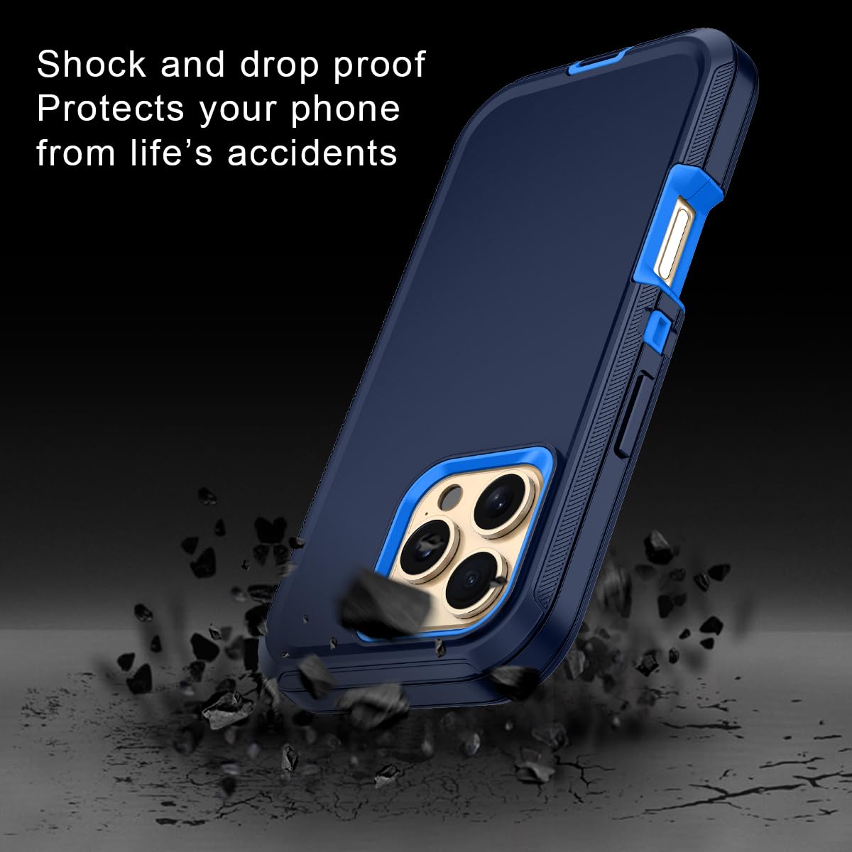 I Honva For Iphone 16 Pro Case Shockproof Dust/Drop Proof 3 Layer Full Body Protection [Without Screen Protector] Rugged Heavy D