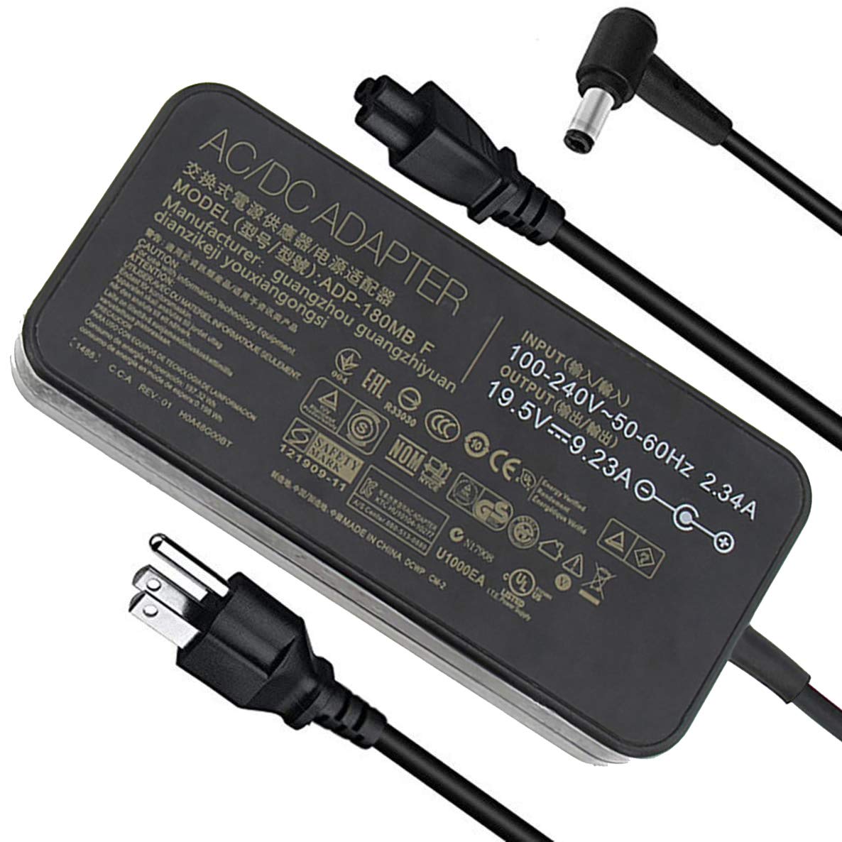 19.5V 9.23A 180W Laptop Charger Adp 180Mb F Fit For Asus Rog G750Jm G751Jm G750Js G75Vw G75Vx Gl502Vt G750Jw G750Jm G750Jx G751J