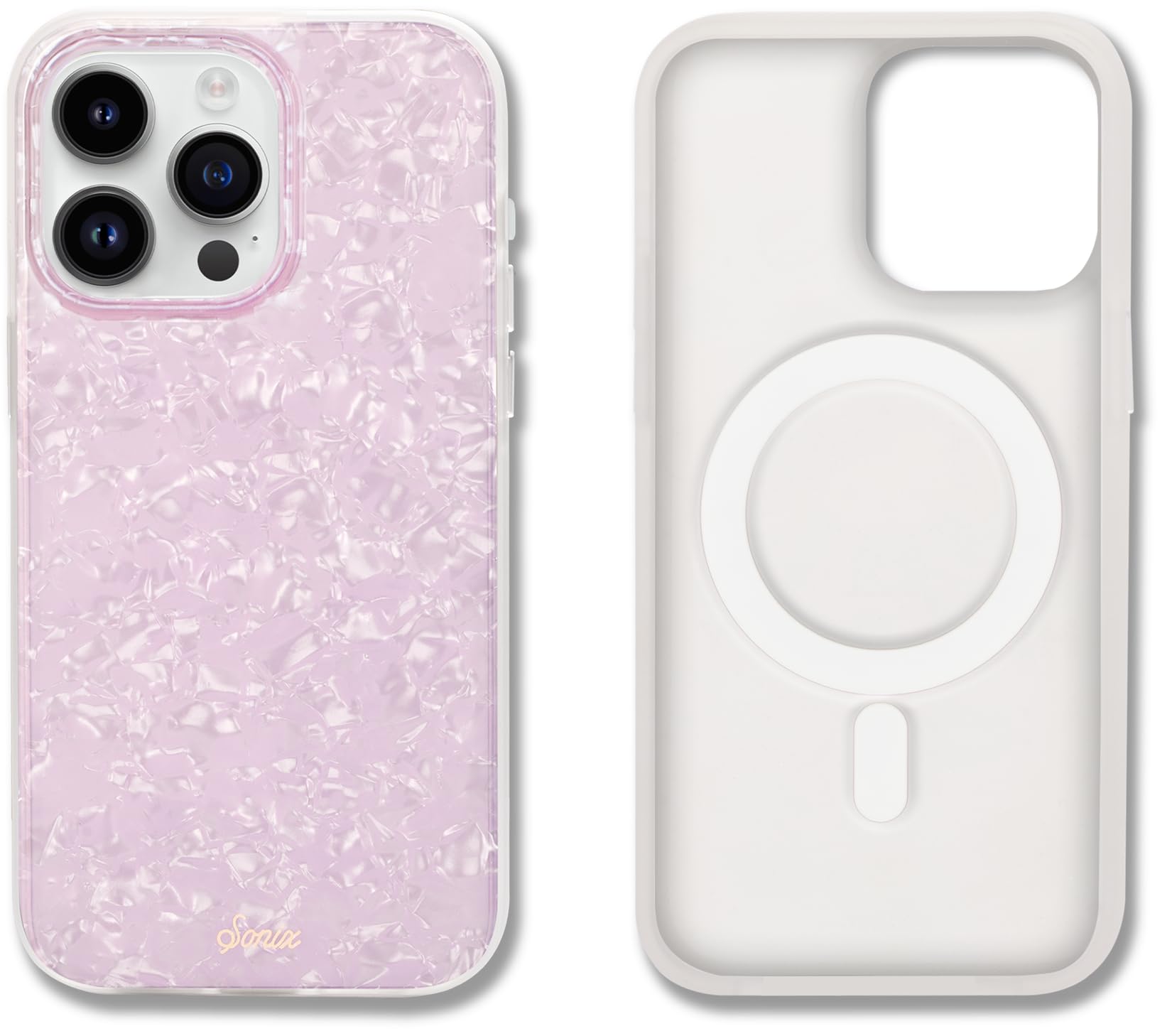 Sonix Case For Iphone 15 Pro Max | Compatible With Magsafe | 10Ft Drop Tested | Pink Pearl Tort