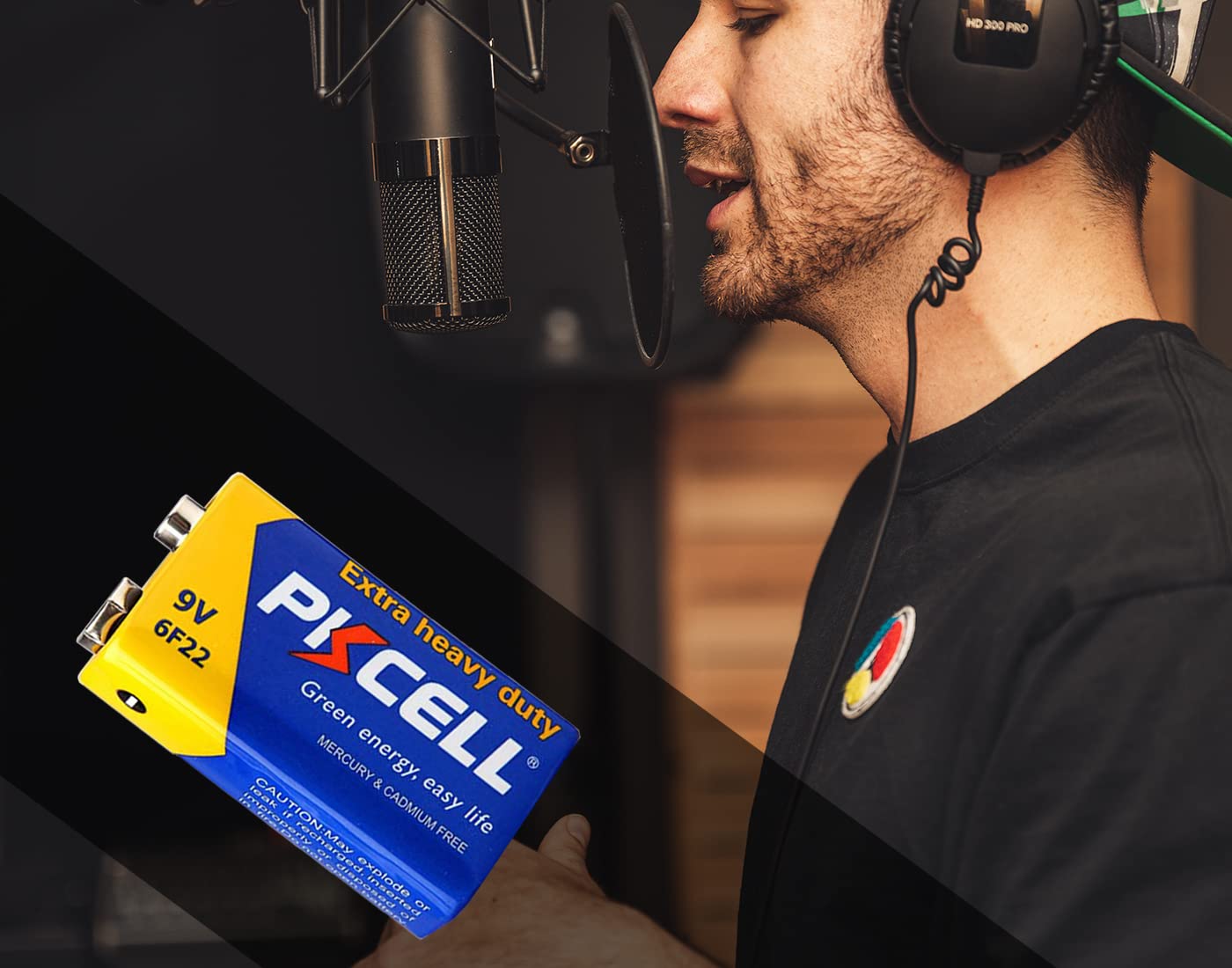 Pkcell 9V Battery Carbon Zinc For Smoke Detectors 6F22 Battery,Ultra Long-Lasting