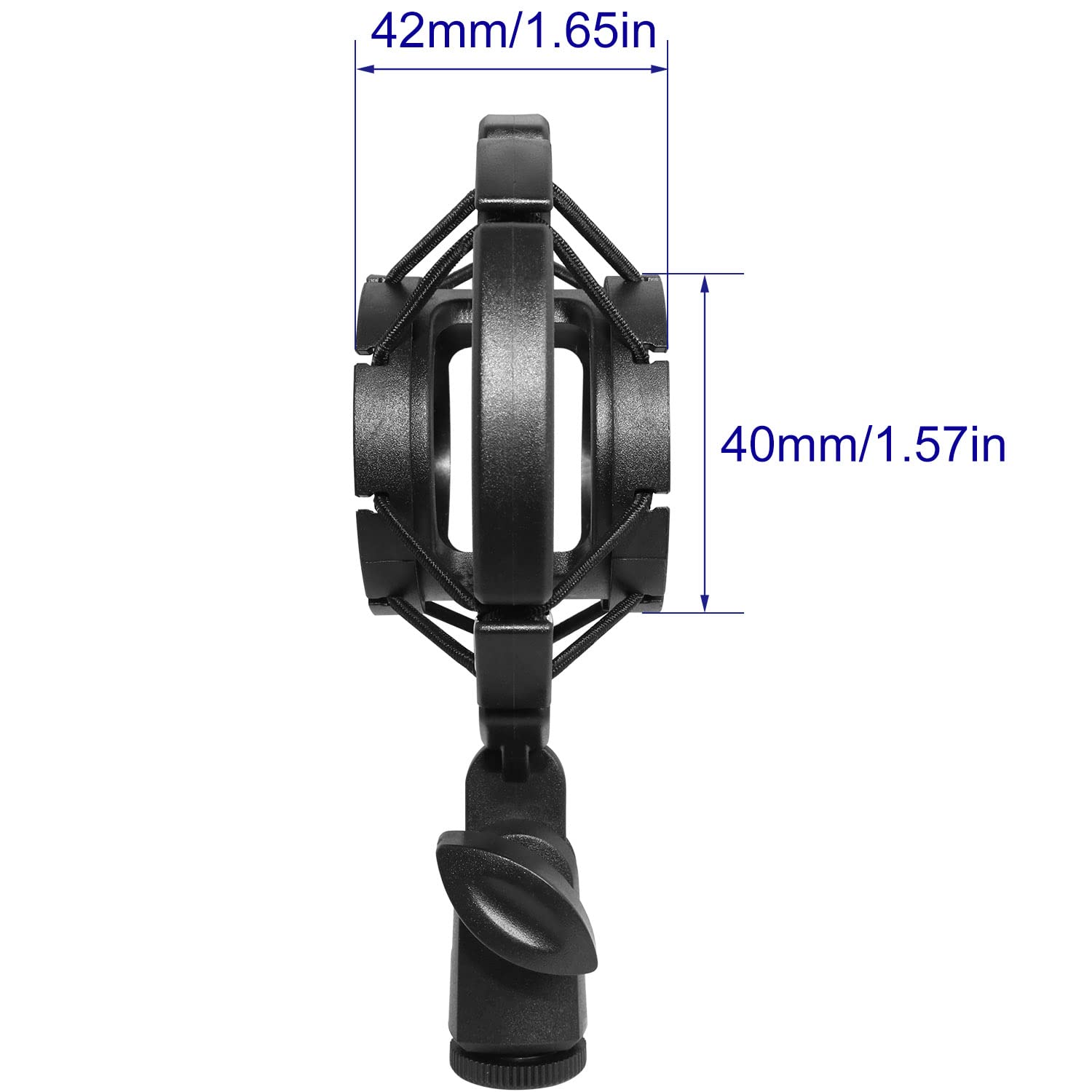 Microphone Shock Mount Luorng Universal Black Anti Vibration Mic Holder For 42~46Mm/1.65~1.81In Diameter Studio Condenser Mic, M