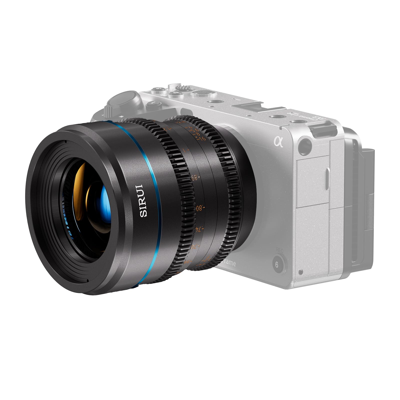 Sirui Night Walker 35Mm T1.2 S35 Cine Lens, Large Aperture Manual Focus Lens (Ms35E G, E Mount, Metal Grey)