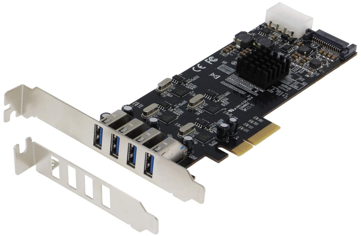 Sedna   Pcie X4 4 Port Usb 3.1 Gen 1 (5Gbps) Adapter (Real 5Gbps Per Port, Total Throughput = 20 Gbps)
