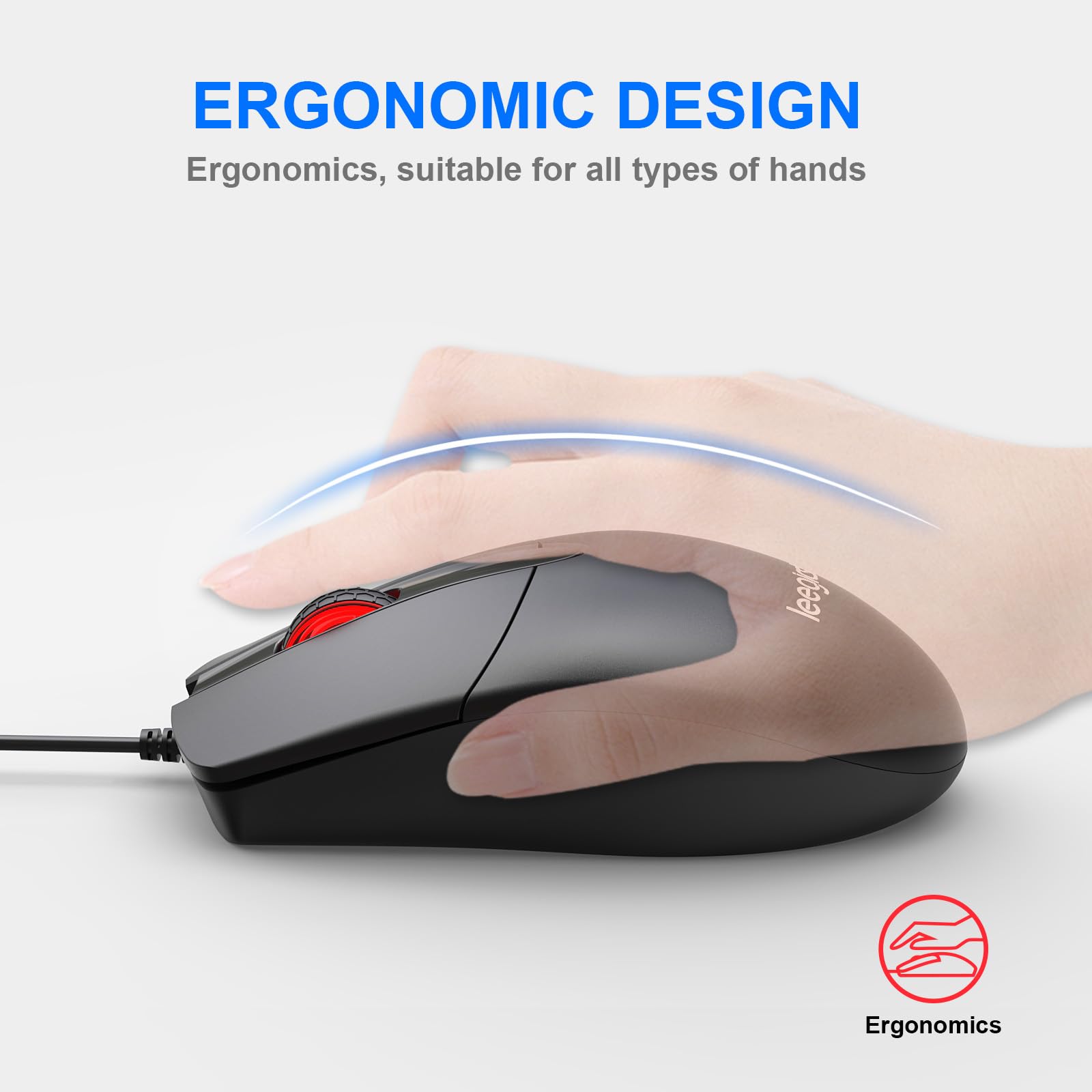 Leegicst Wired Optical Computer Mouse   M102 3 Button Usb Wired Computer Mice For Computers Laptops Chromebook Macbook Pc Comput