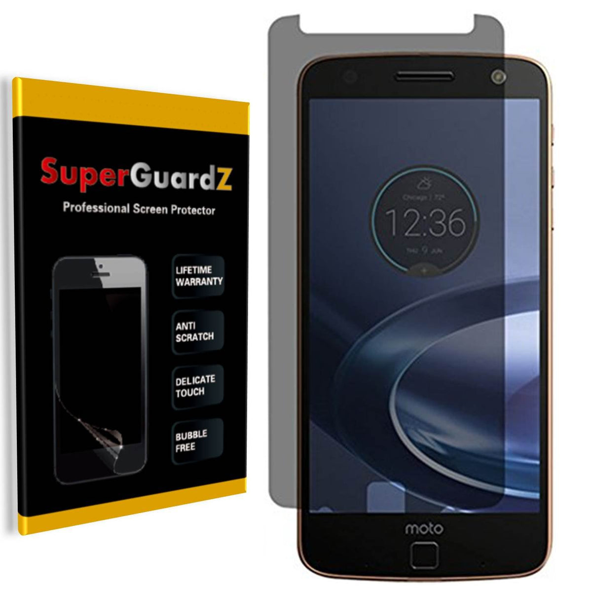 [2 Pack] For Motorola Moto Z Force/Moto Z Force Droid   Superguardz Privacy Anti Spy Screen Protector, Anti Glare, Anti Scratch,