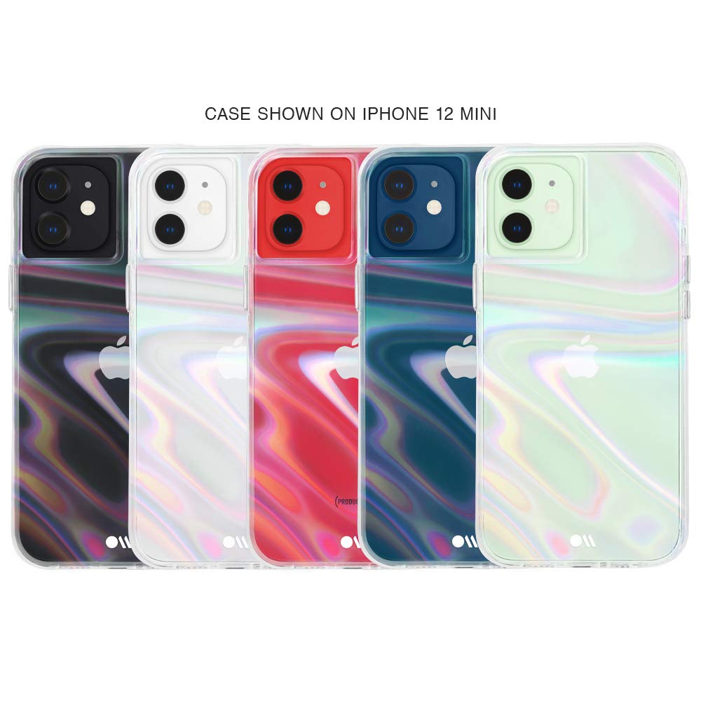 Case Mate   Soap Bubble   Case For Iphone 12 Mini (5G)   10 Ft Drop Protection   5.4 Inch  Iridescent Swirl