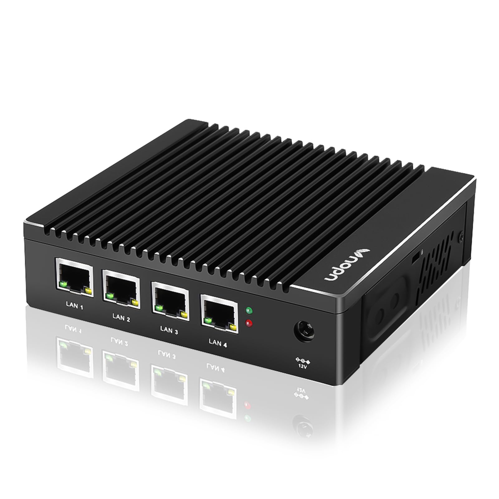 Vnopn Micro Firewall Appliance Intel 2.5Gbe I225 Lan J4125 Quad Core, 4 Ports Fanless Mini Pc Mini Computer 4Gb Ddr4, 64Gb Msata
