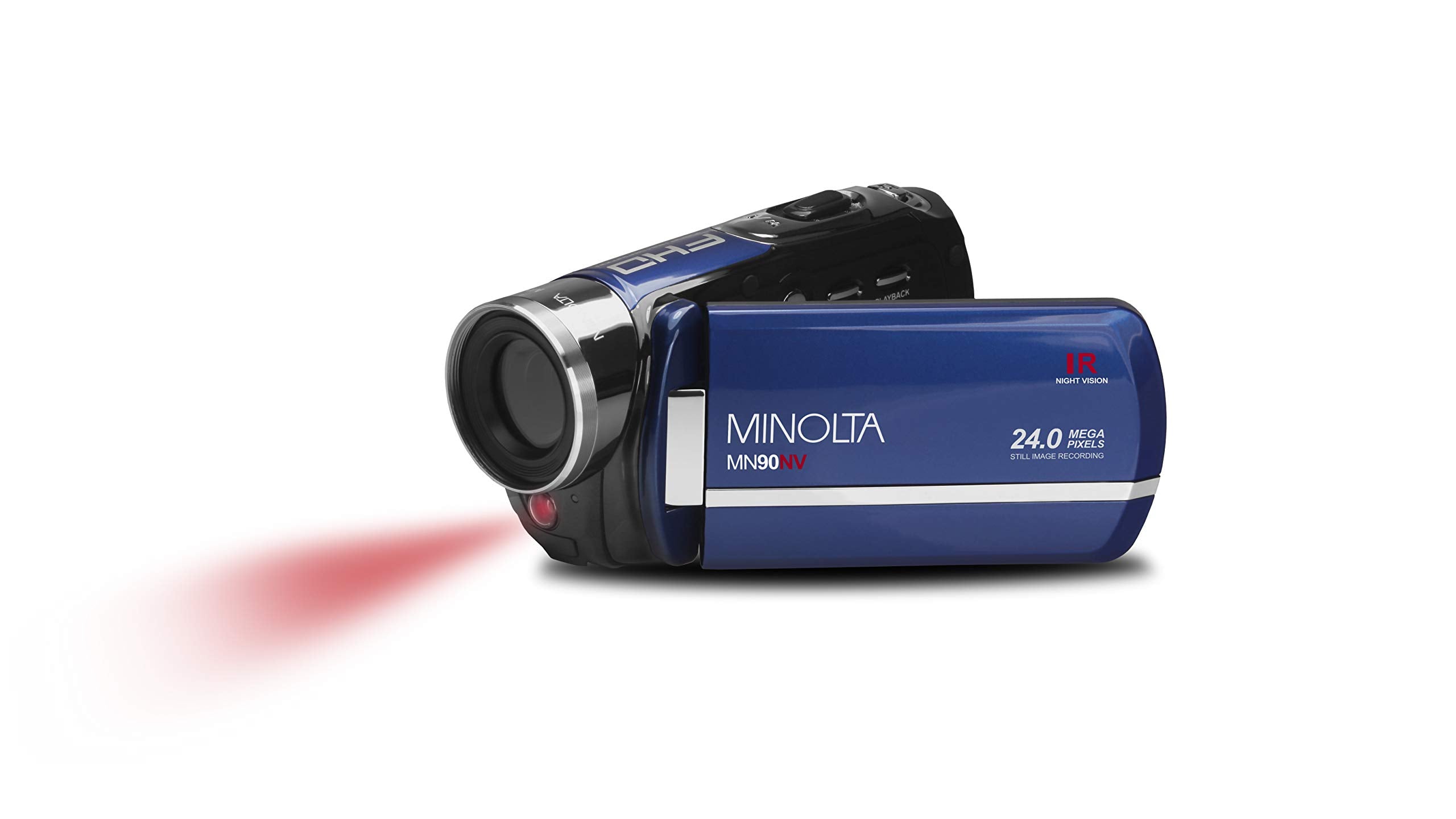 Minolta Mn90Nv Bl Mn90Nv Full Hd 1080P Ir Night Vision Camcorder (Blue)