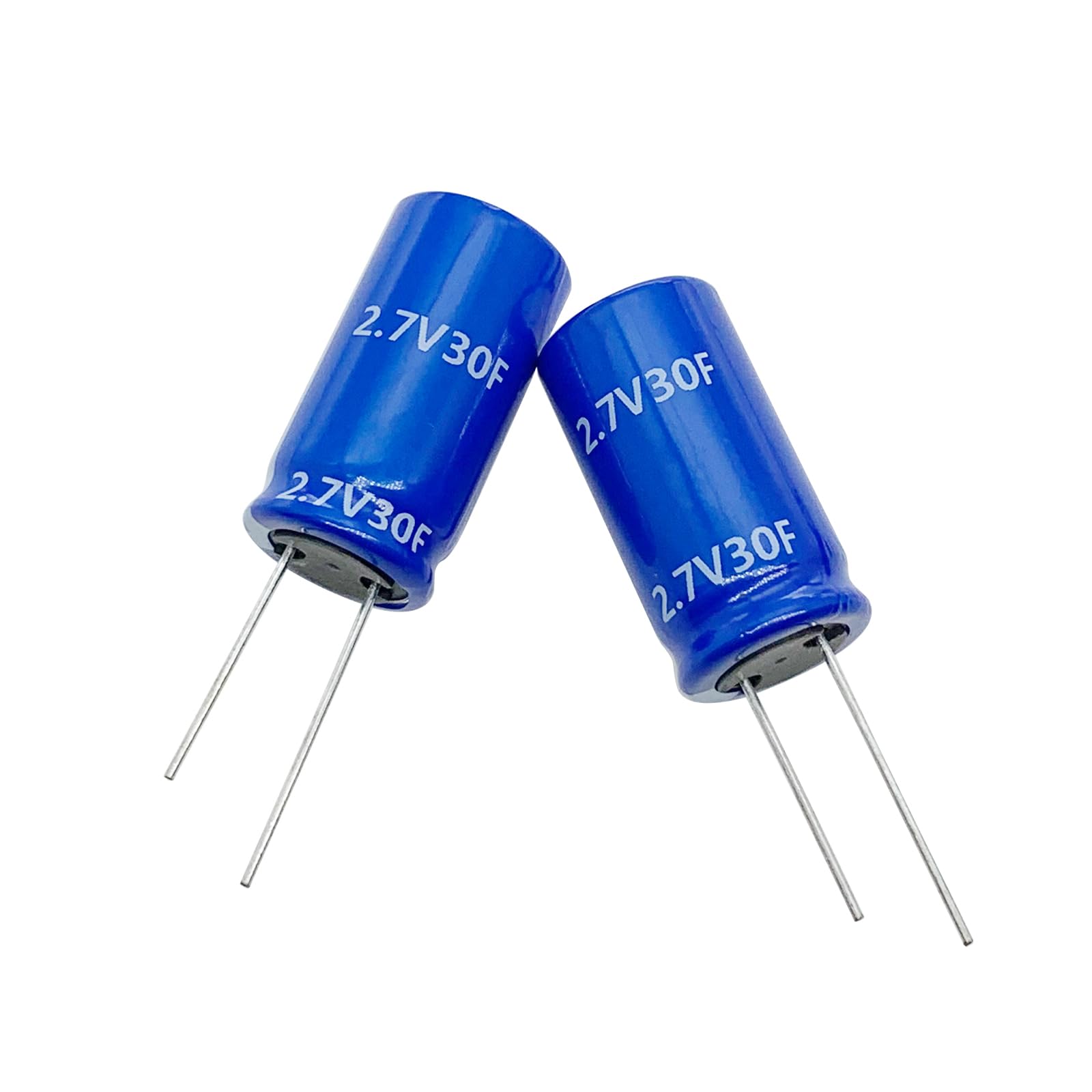 Cermant 5Pcs 13X31X5Mm(0.51X1.22X0.2In) Super Capacitor 2.7V 30F Farad Capacitance Winding Type Energy Storage For On Board Back
