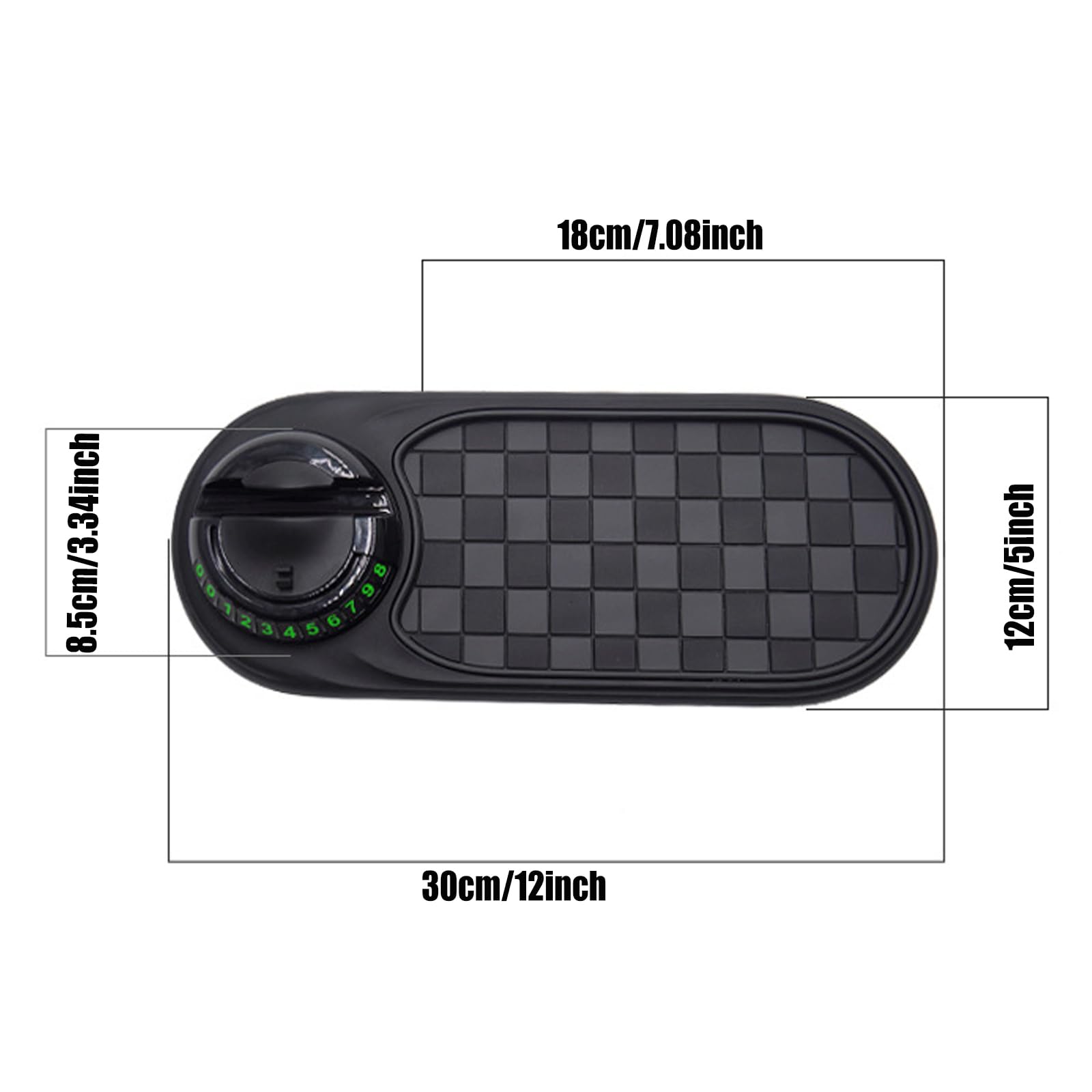 S-Snail-Oo Multifunction Car Anti-Slip Mat, Multifunction Car Dashboard Mobile Phone Holder With Temporary Parking Number Pad Fo