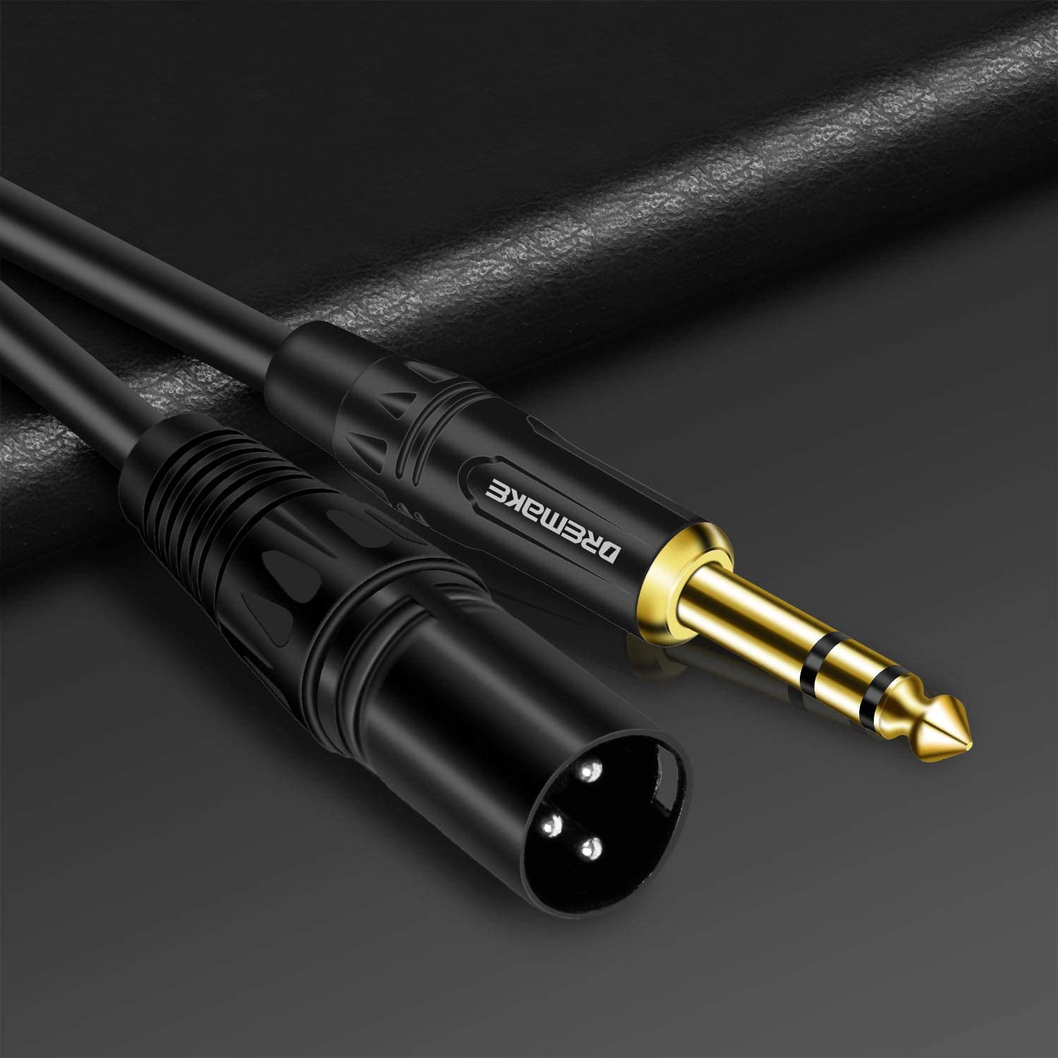 Dremake 20 Ft 6.35 Mm 1/4 Inch Trs Male To Xlr Male Audio Stereo Mic Cable   Gold Plated 1/4 Inch Male To Xlr Male Balanced Cabl