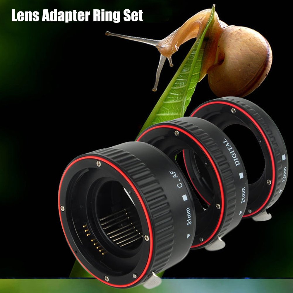 Tosuny Metal Auto Focus Macro Extension Tube Set for EF Mount