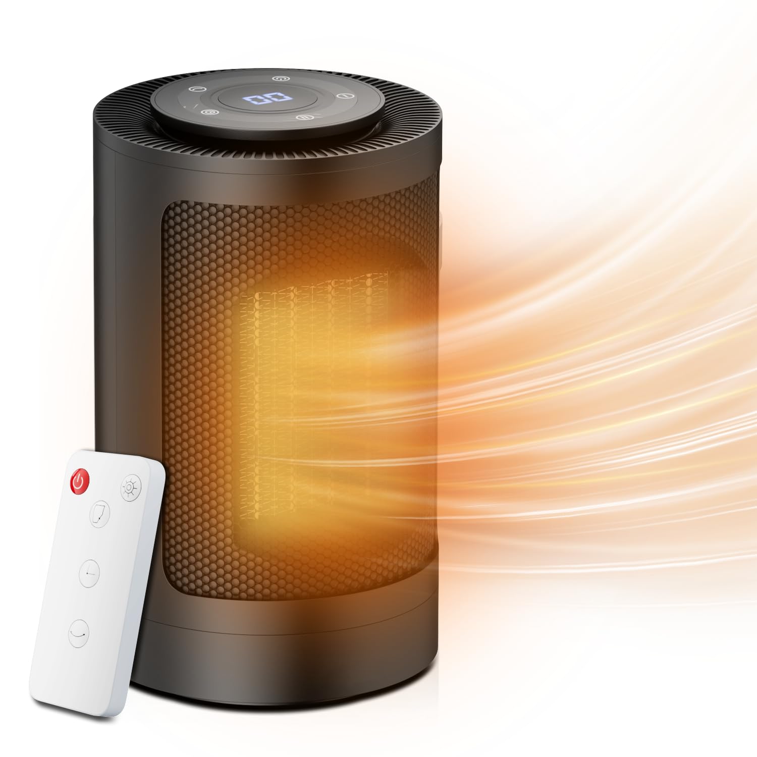 Magshion Portable Electric Space Heater, 1500W Electric Heaters Indoor Portable with Thermostat, PTC Fast Heating Small Heater w