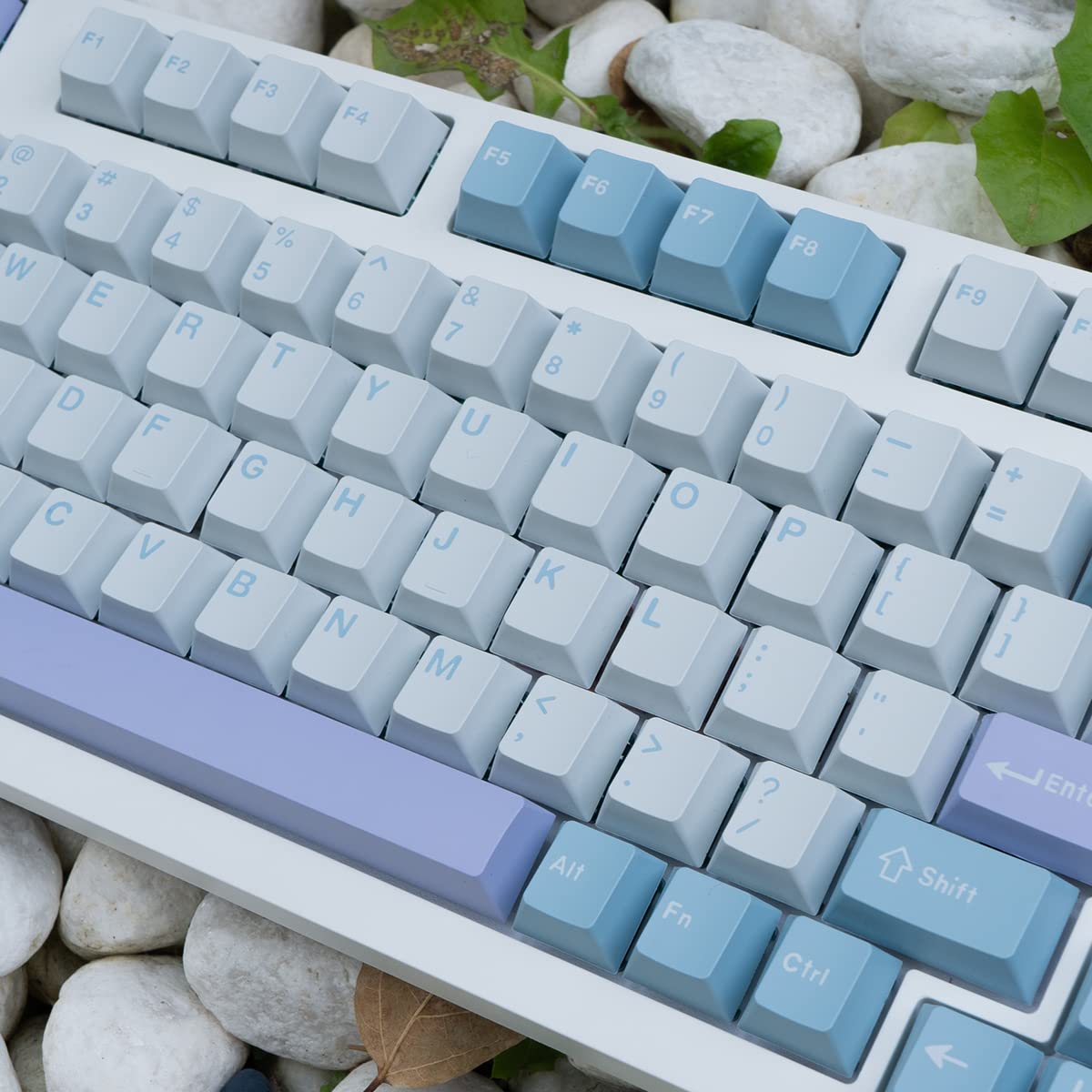 Mintcaps Illusion Keycaps Set Cherry Profile Doubleshot 173 Keys Custom Blue Iso Ansi Keyboard Keycaps For Cherry Mx Gateron Kai