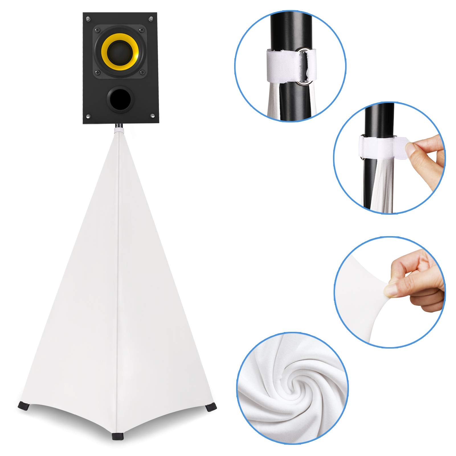 Dofilachy Speaker Stand Cover Dj Bag With 360 Degree Cover, Speaker Tripod Scrim Cover For Speaker/Lighting With Free Travel Bag