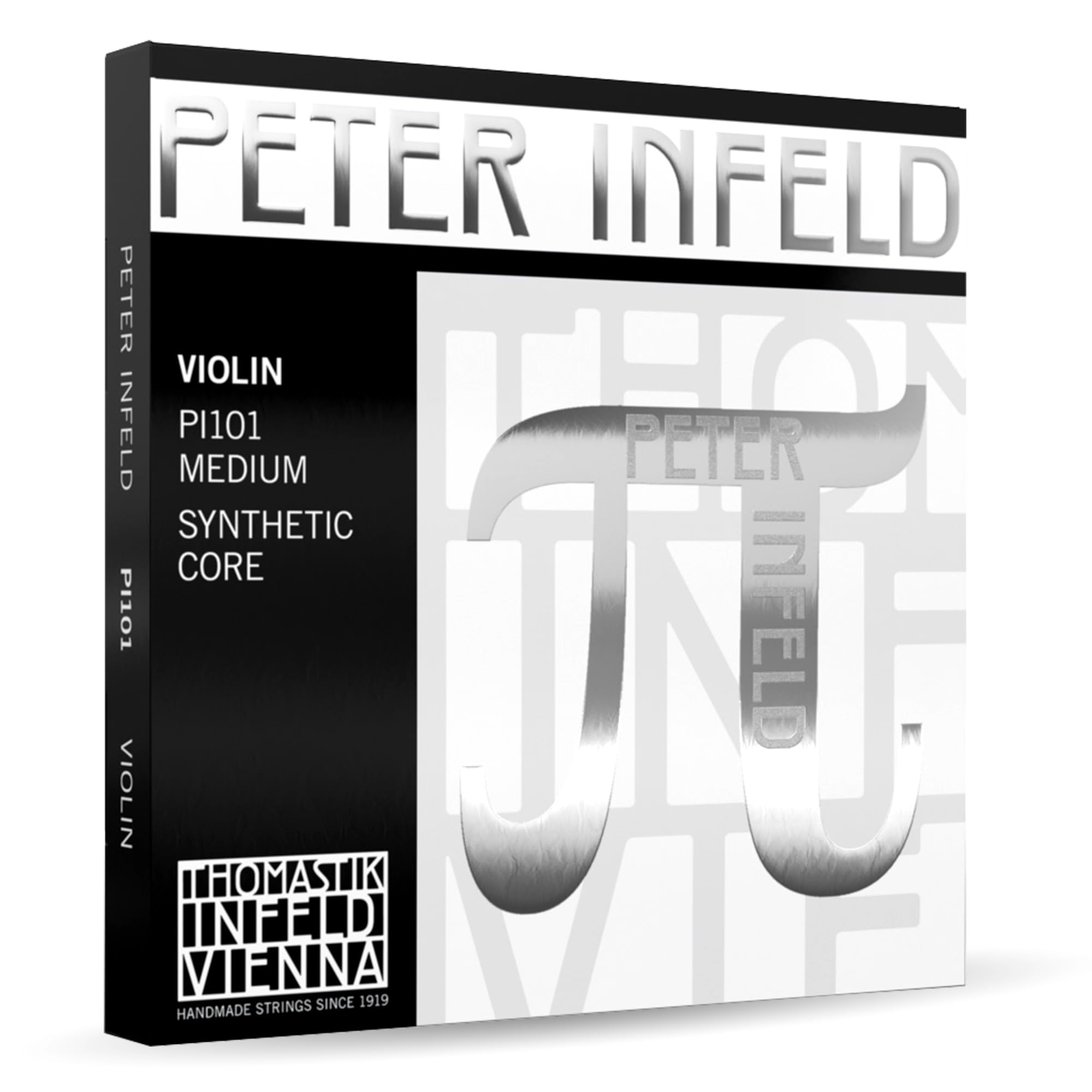 Thomastik Infeld Peter Infeld Violin Strings 4/4 Full Set With Platinum E   Synthetic Core 4/4 Violin Strings Including Platinum