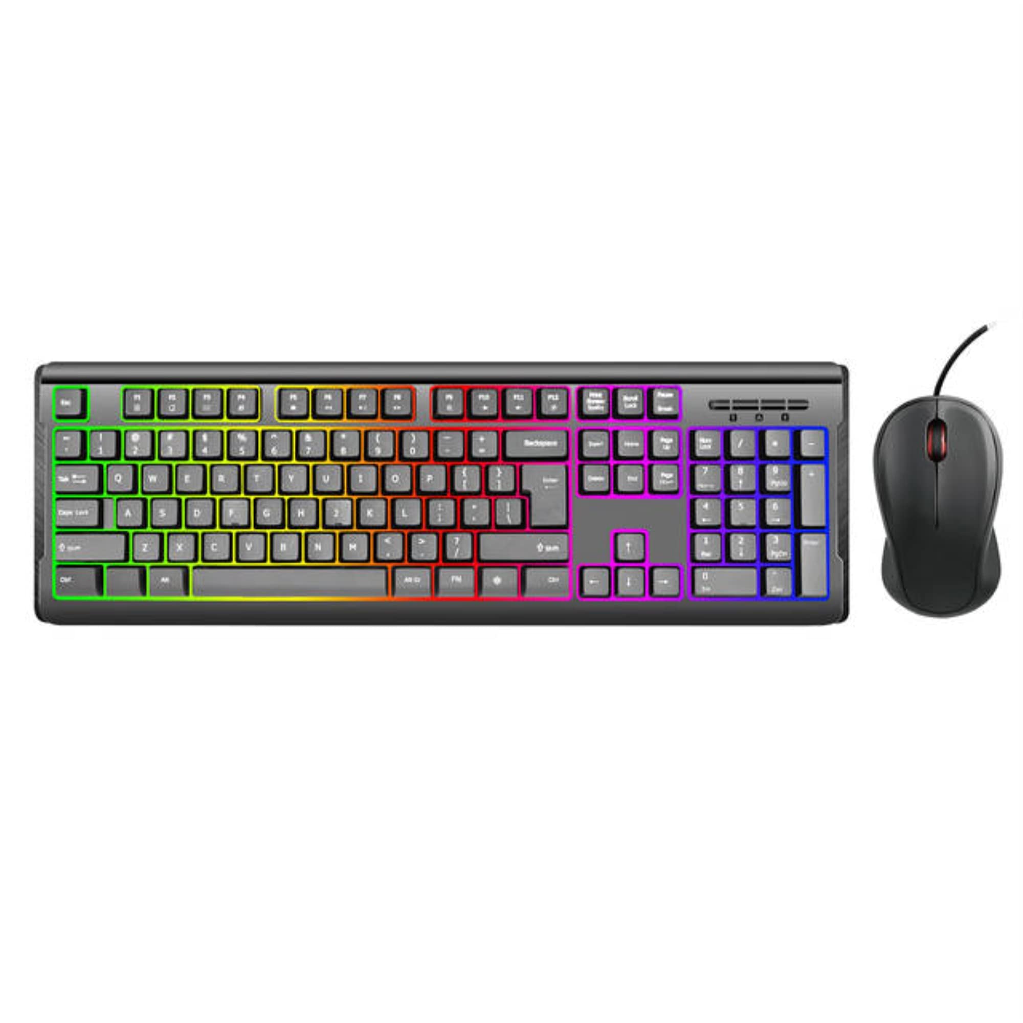 Imicro Kb Rp2169C Rainbow Backlit Wired Usb Keyboard And Mouse