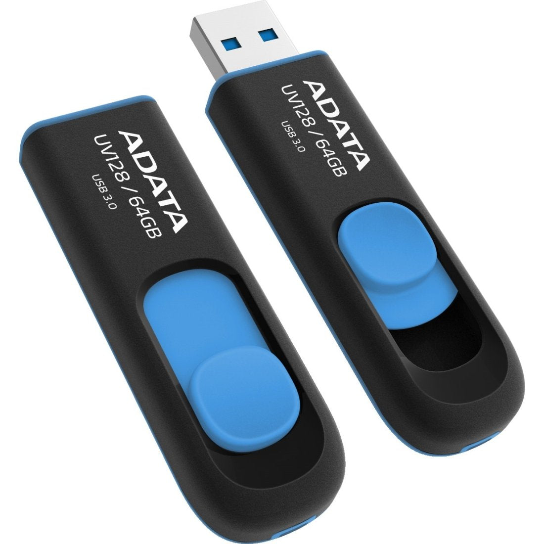 A Data Memory Flash Auv128 64G Rbe 64Gb Usb3.0 Flash Drive Uv128 (R90 W40) Black/Blue Retail